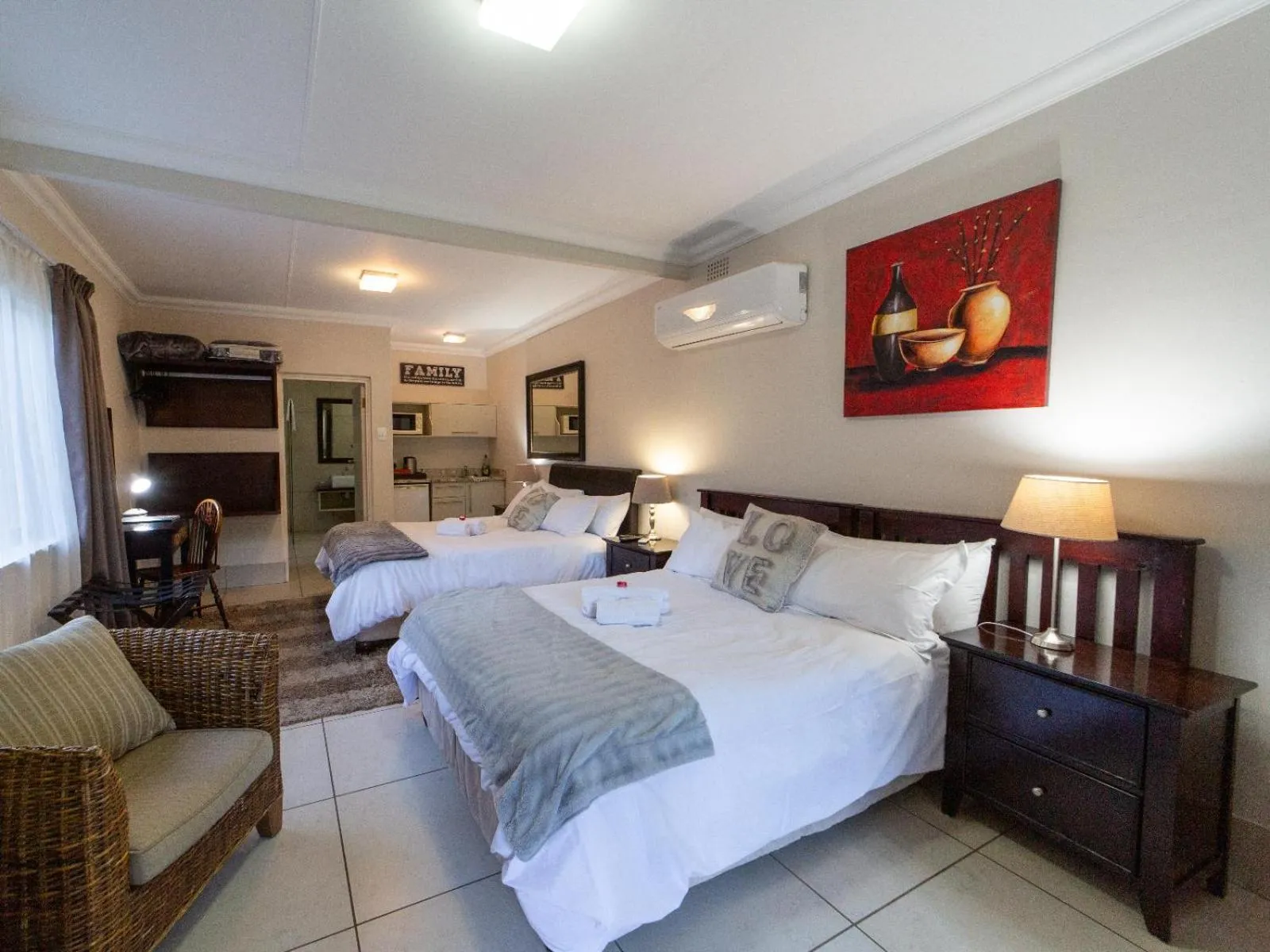 Photo of the whole room, Bed in Sunriver Kalahari Lodge Riverside stay in Upington