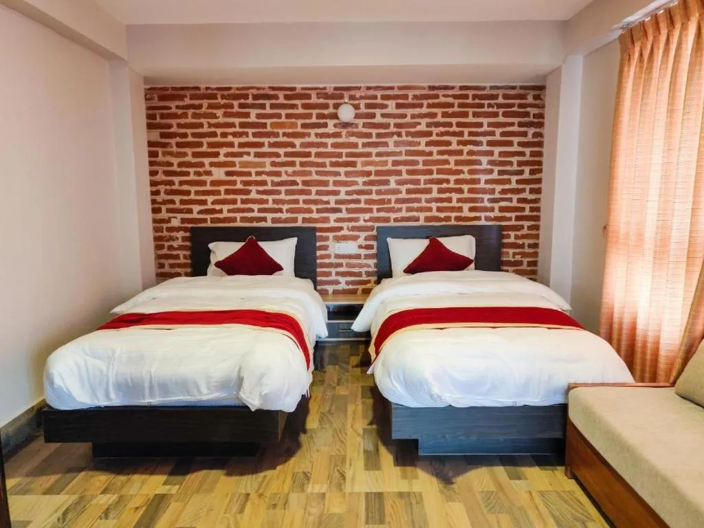 Bed in Hotel Central Bhaktapur