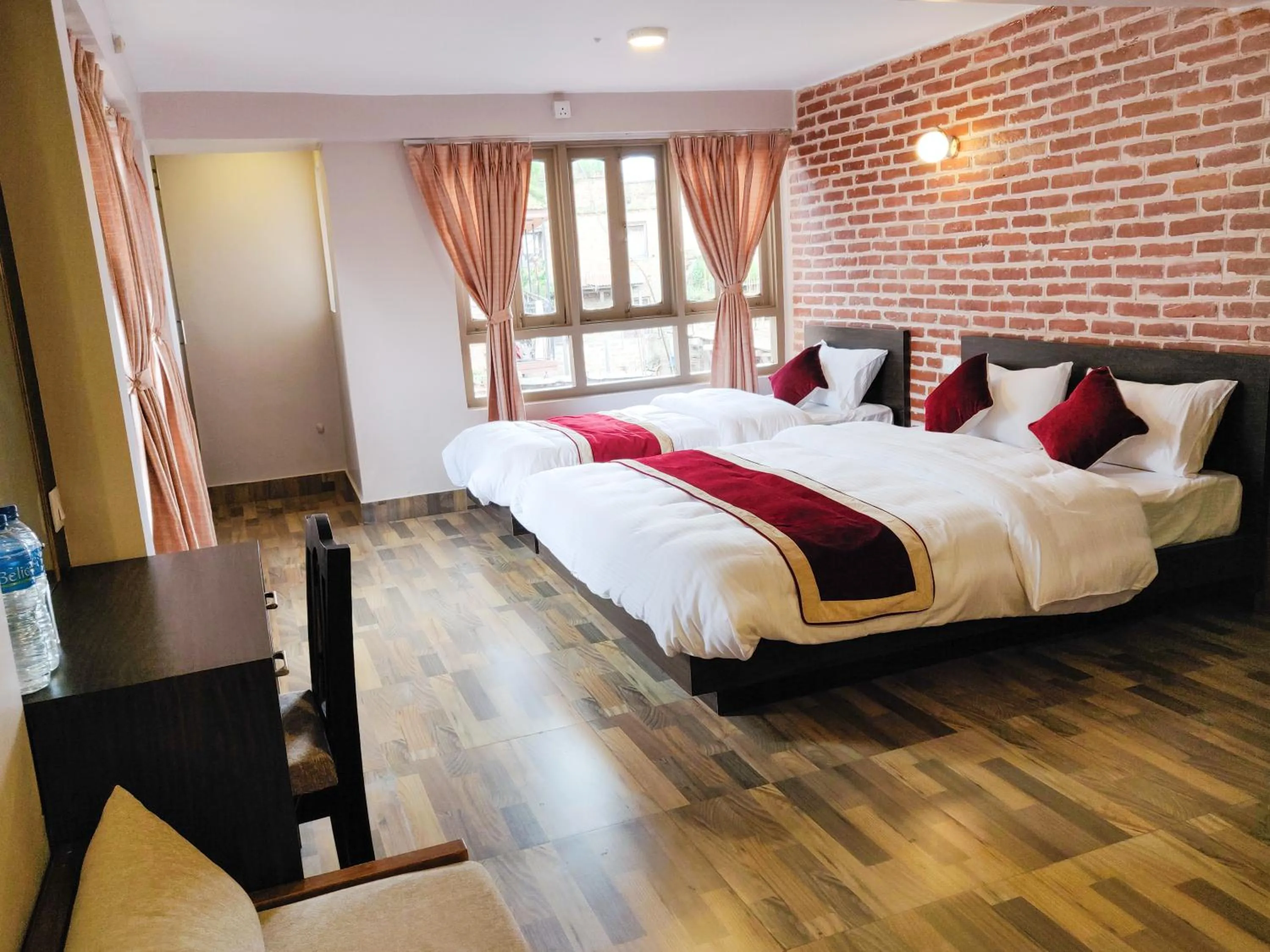 Bed in Hotel Central Bhaktapur