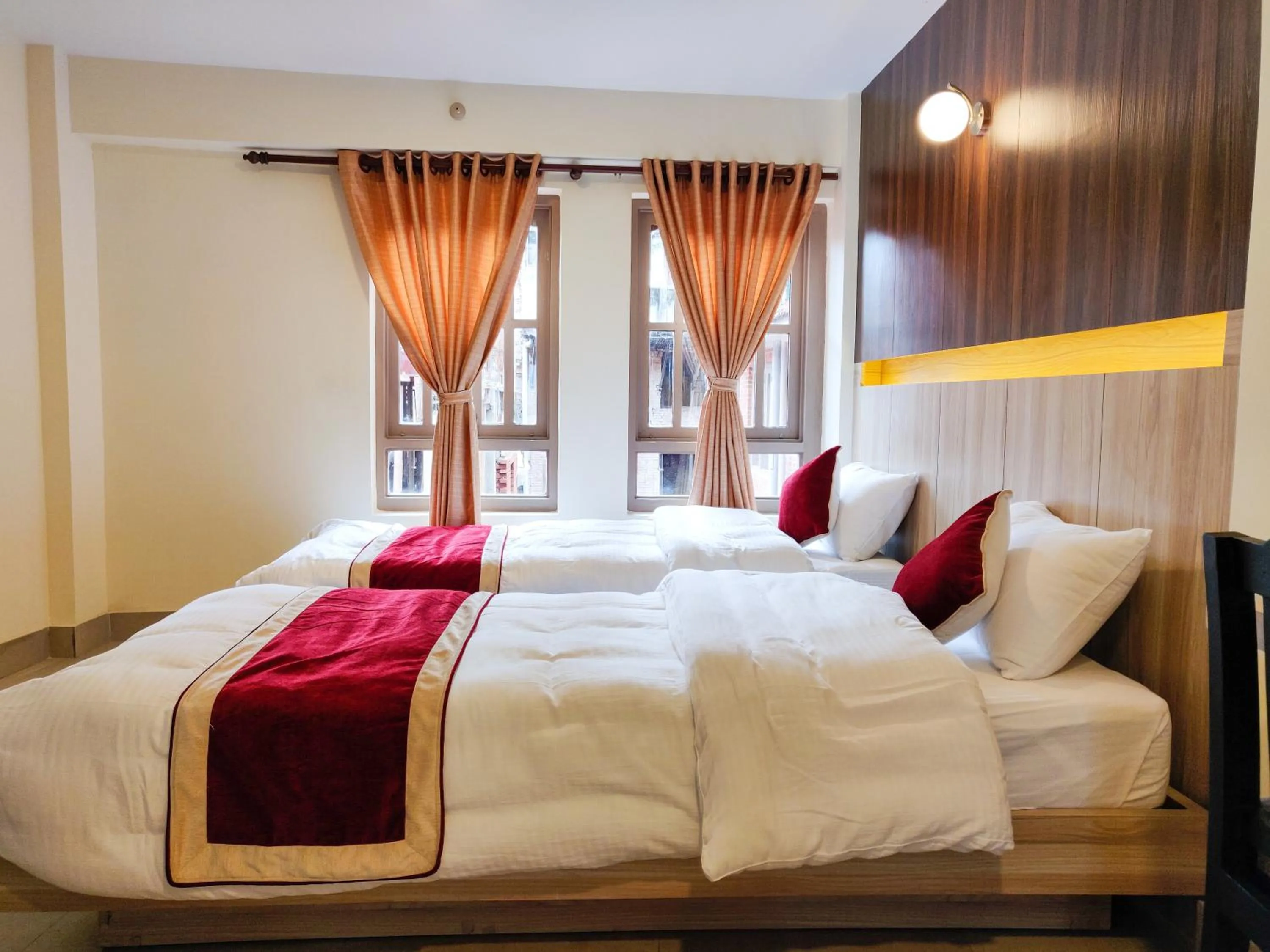 Bed in Hotel Central Bhaktapur