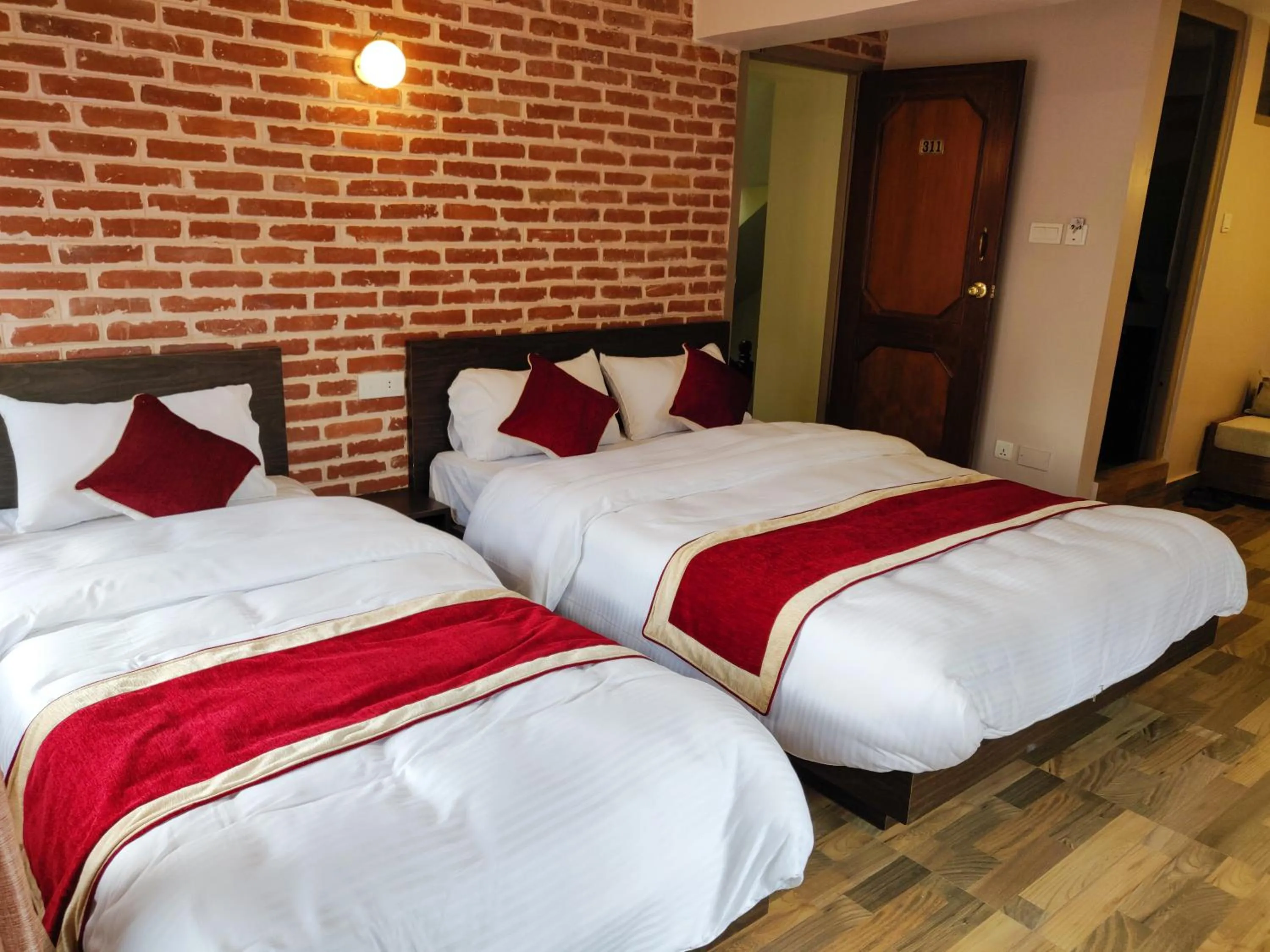 Bed in Hotel Central Bhaktapur