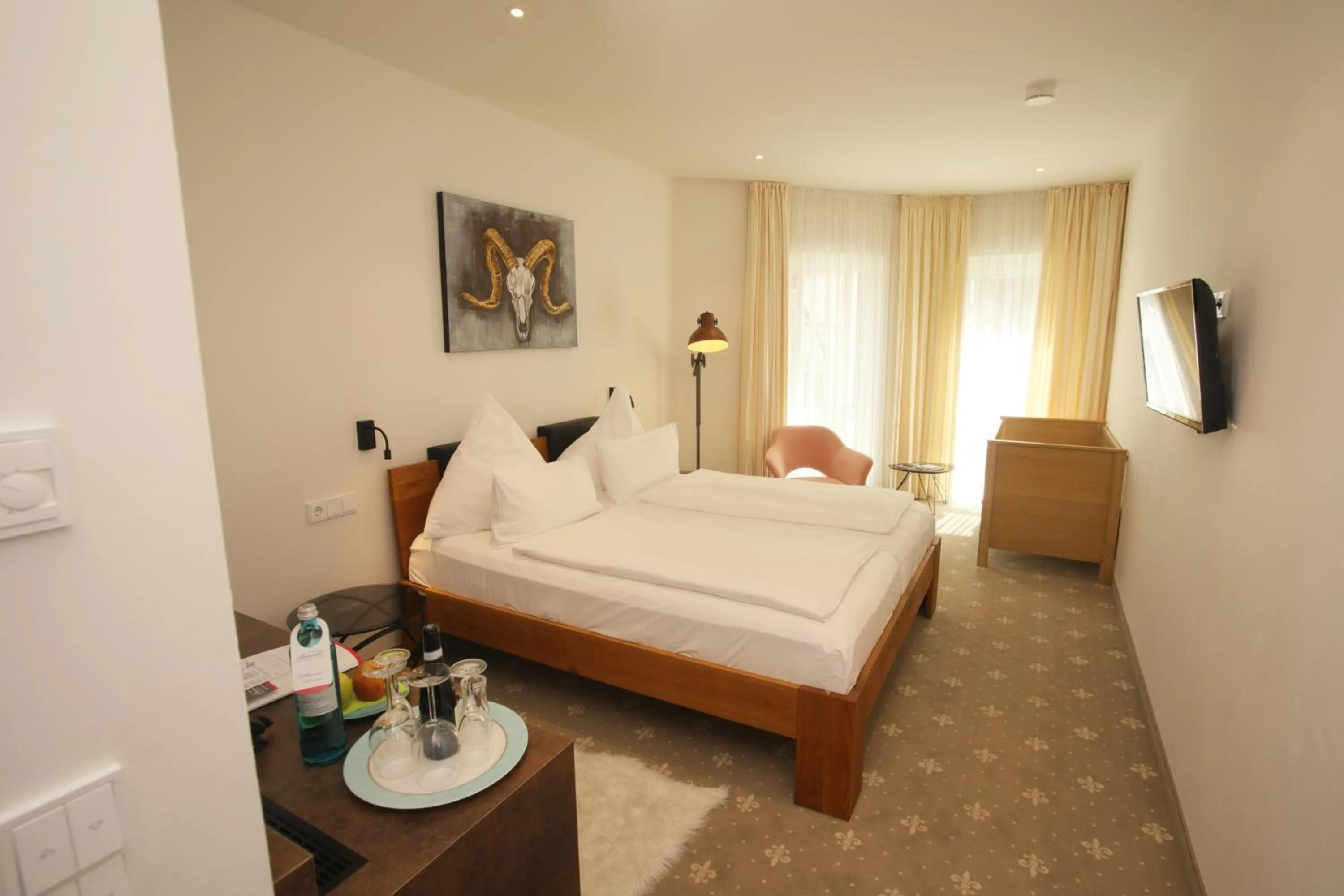 Bed in Romantik Hotel Landhaus Biewald