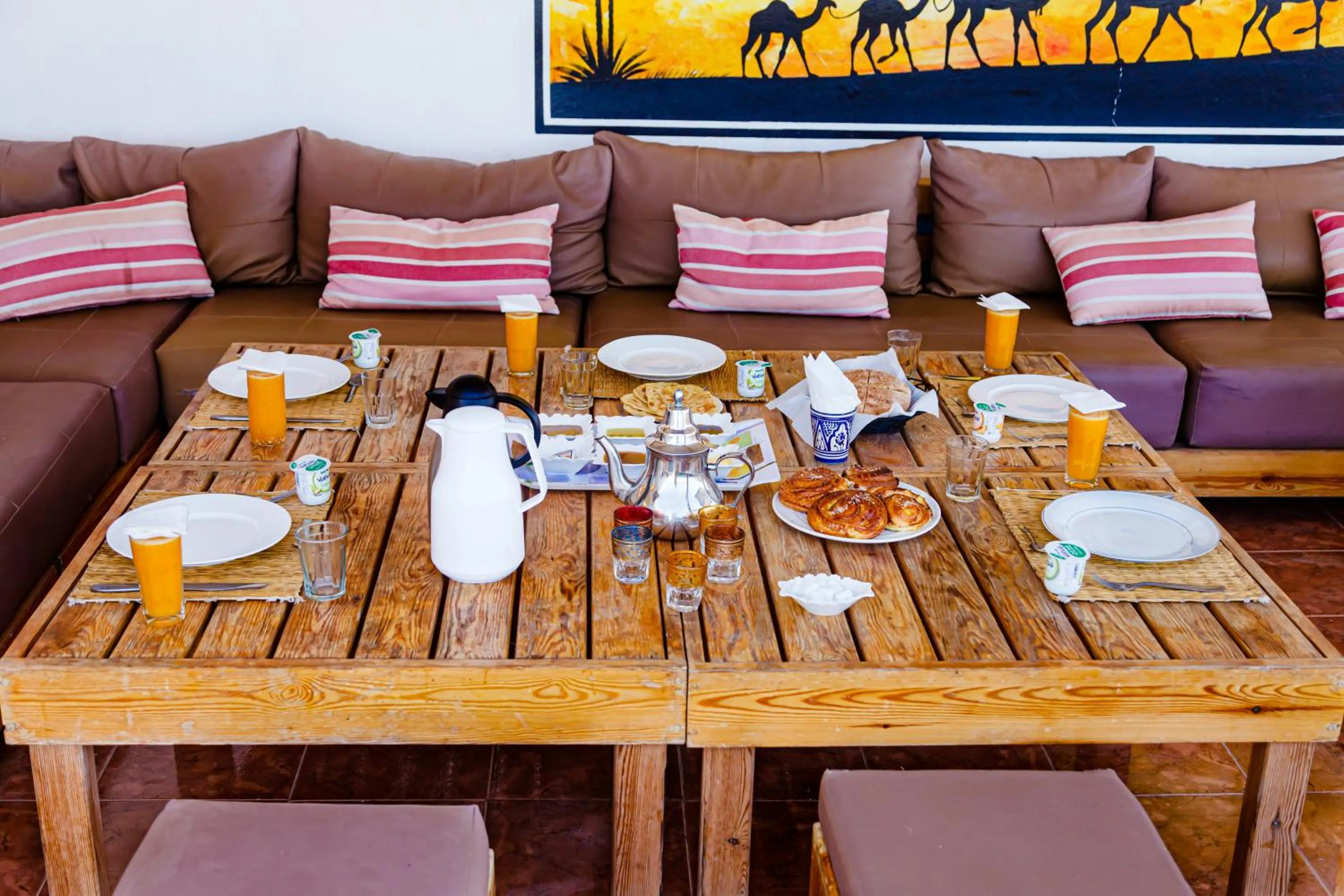 Breakfast in Hola Surf Morocco