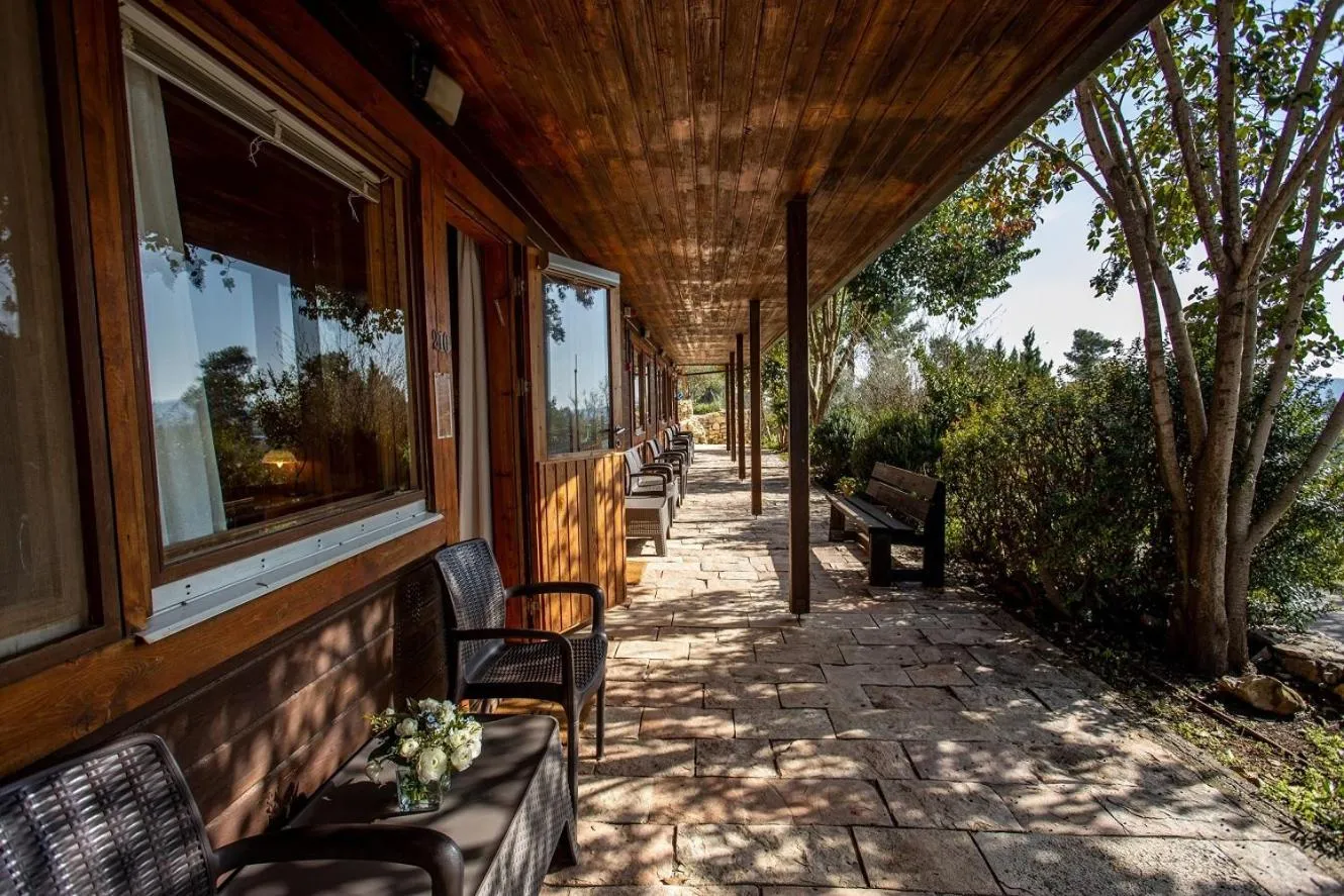 Seating area in Logos hotel in Yad Hashmona