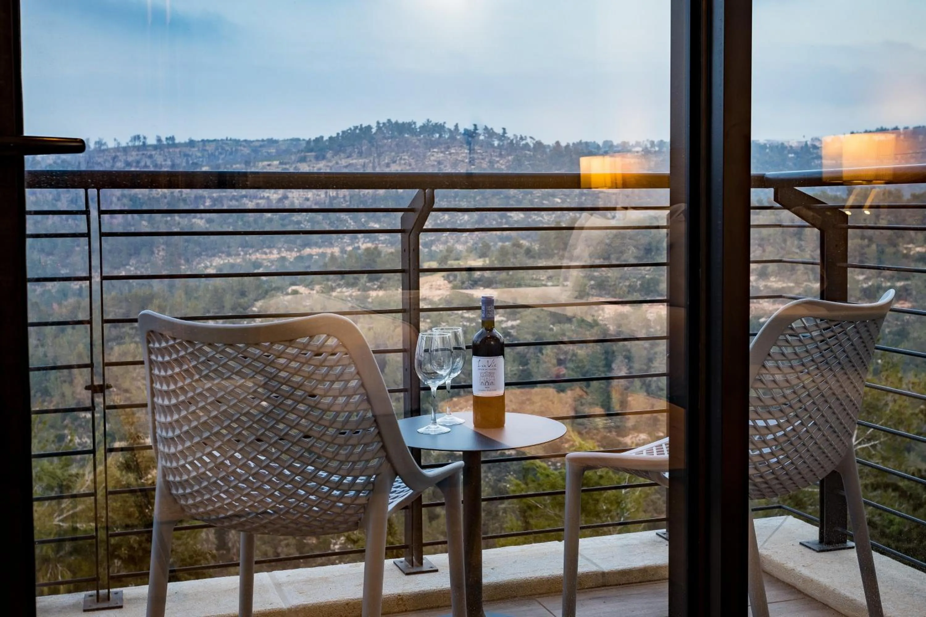 Balcony/Terrace in Logos hotel in Yad Hashmona