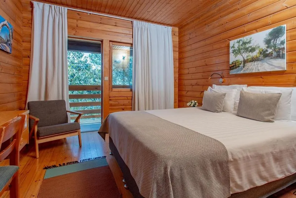 Bed in Logos hotel in Yad Hashmona