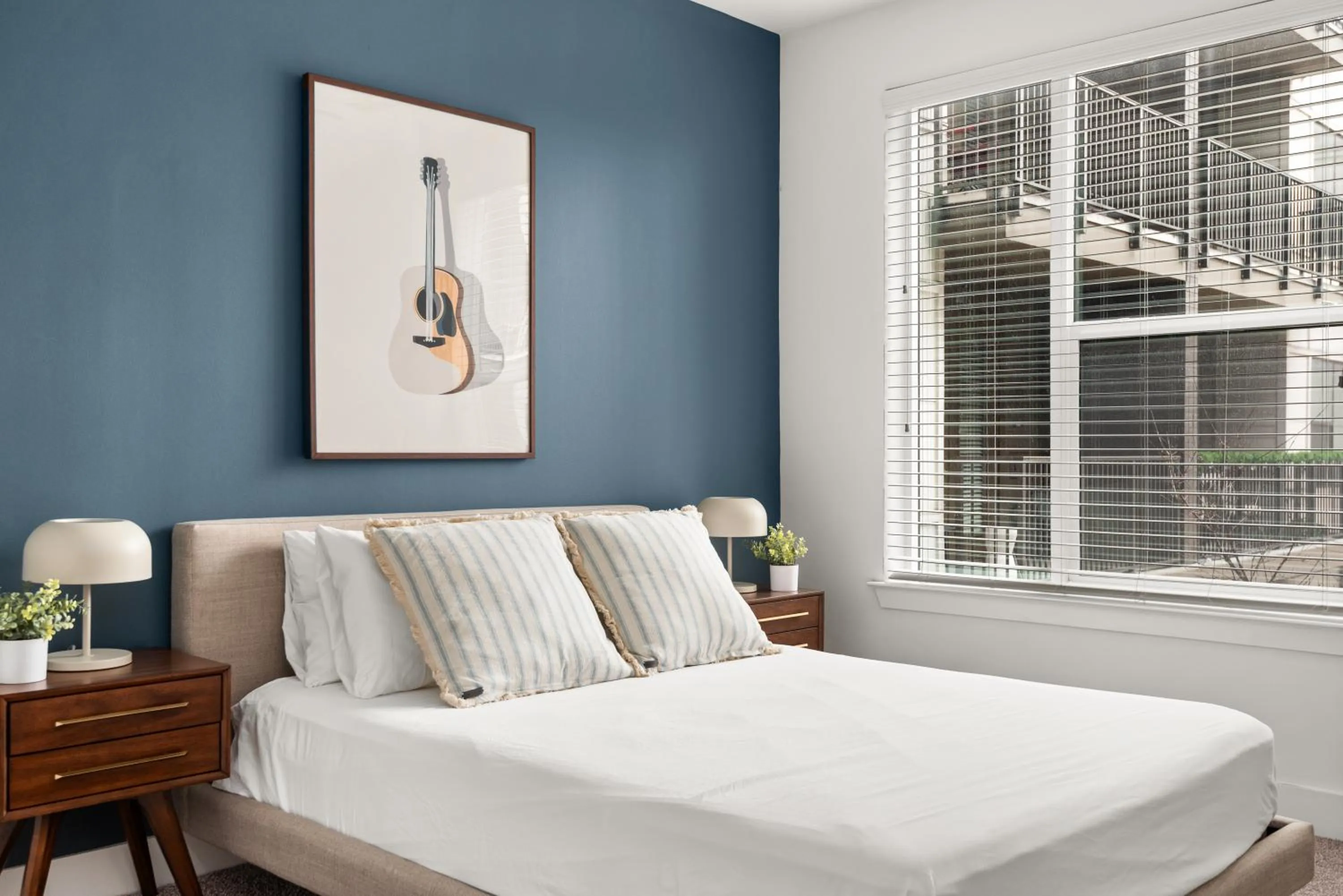 Bedroom, Bed in Mint House Nashville - Music Row