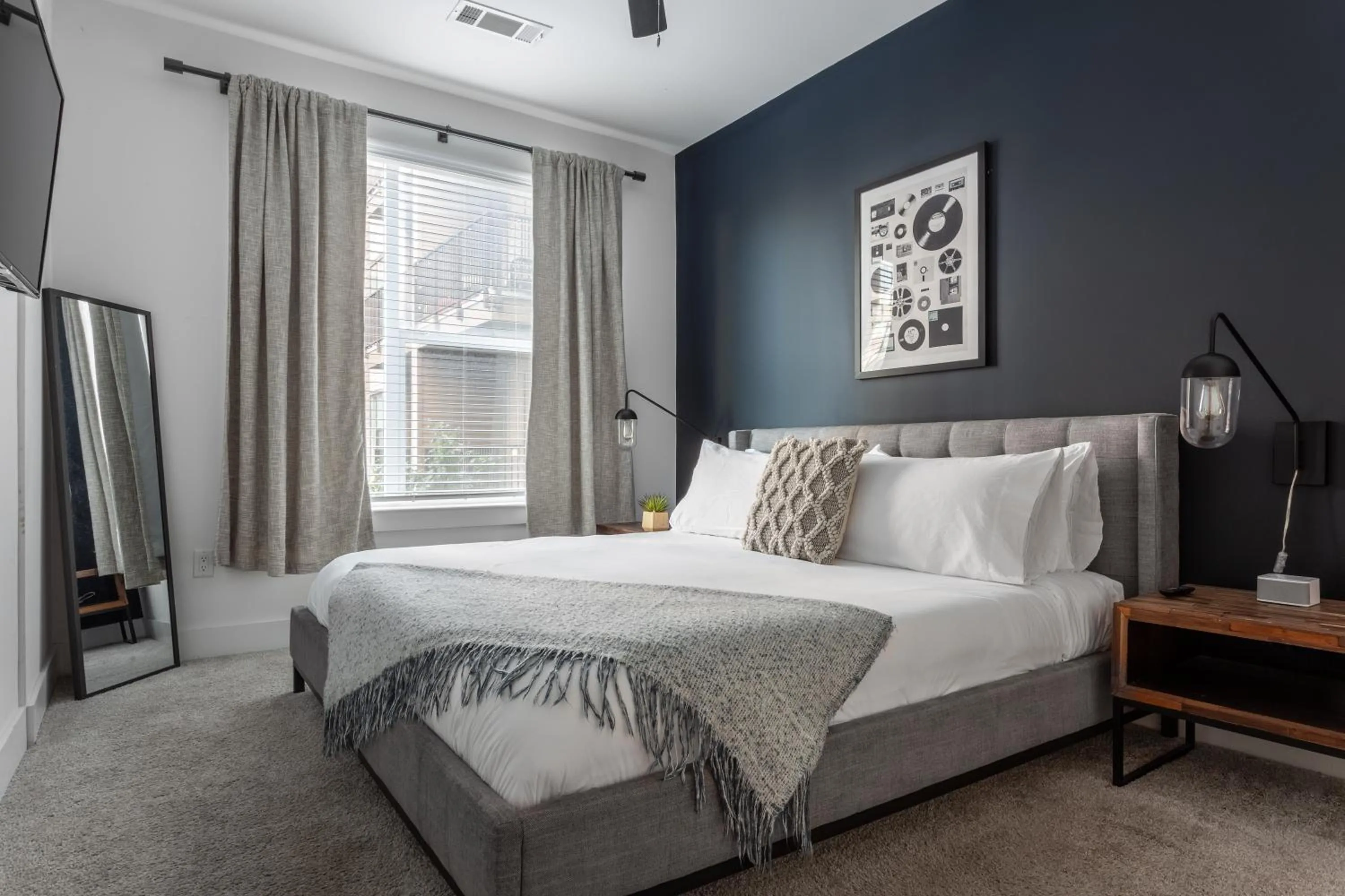 Bedroom, Bed in Mint House Nashville - Music Row