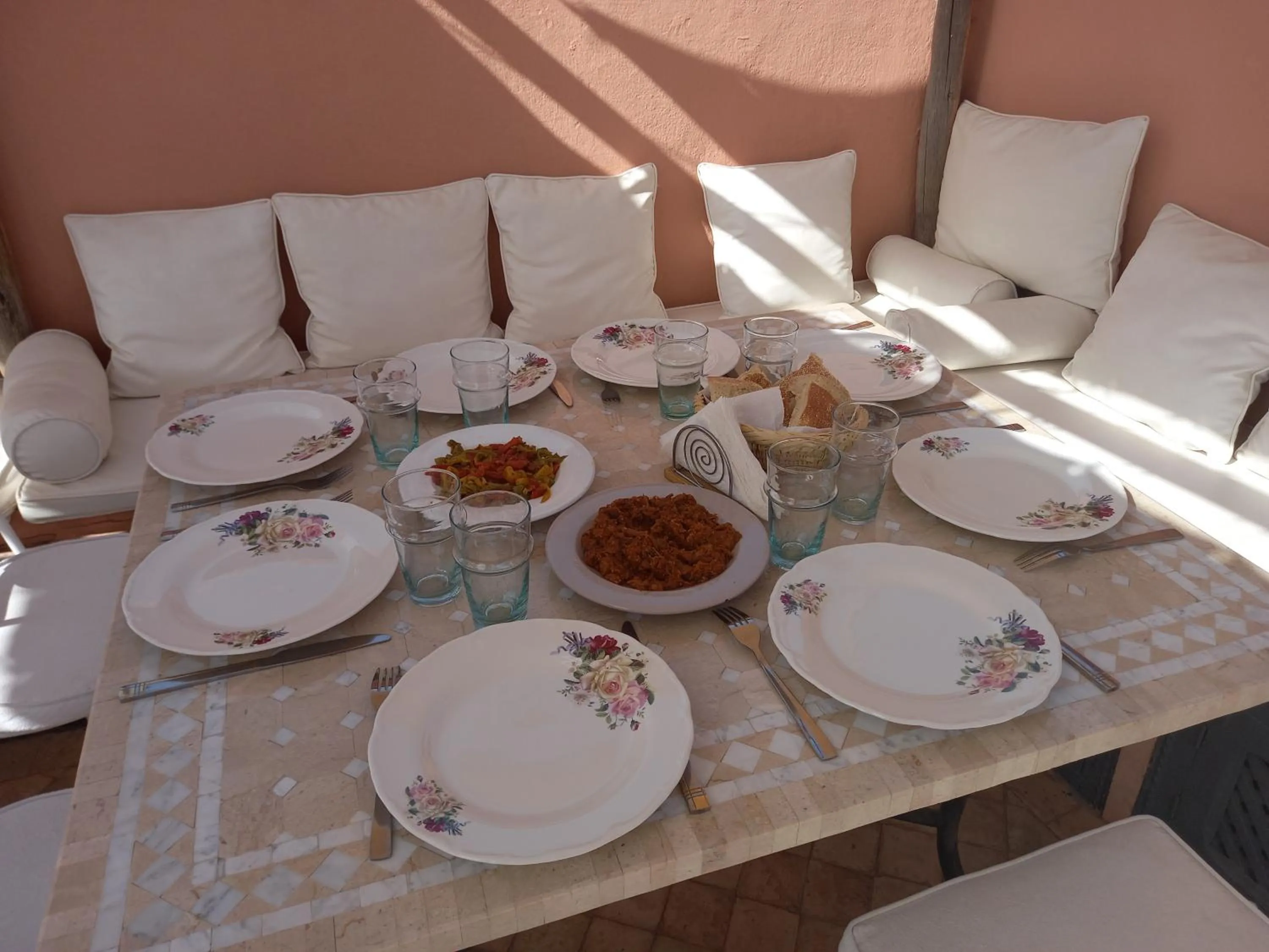 Patio in Riad Magellan Yoga and Spa