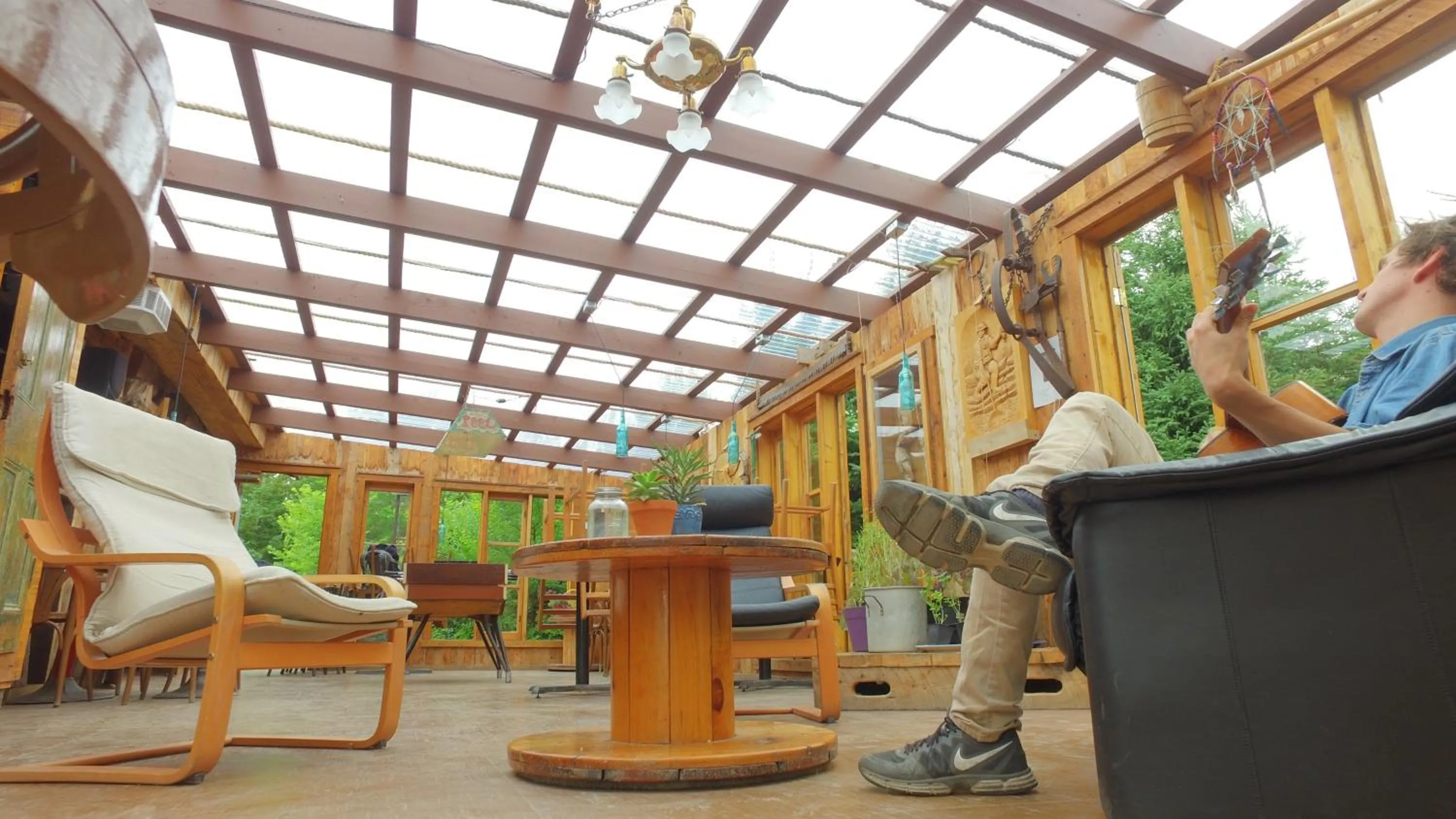 Patio in Auberge/Chalet Griffon Aventure