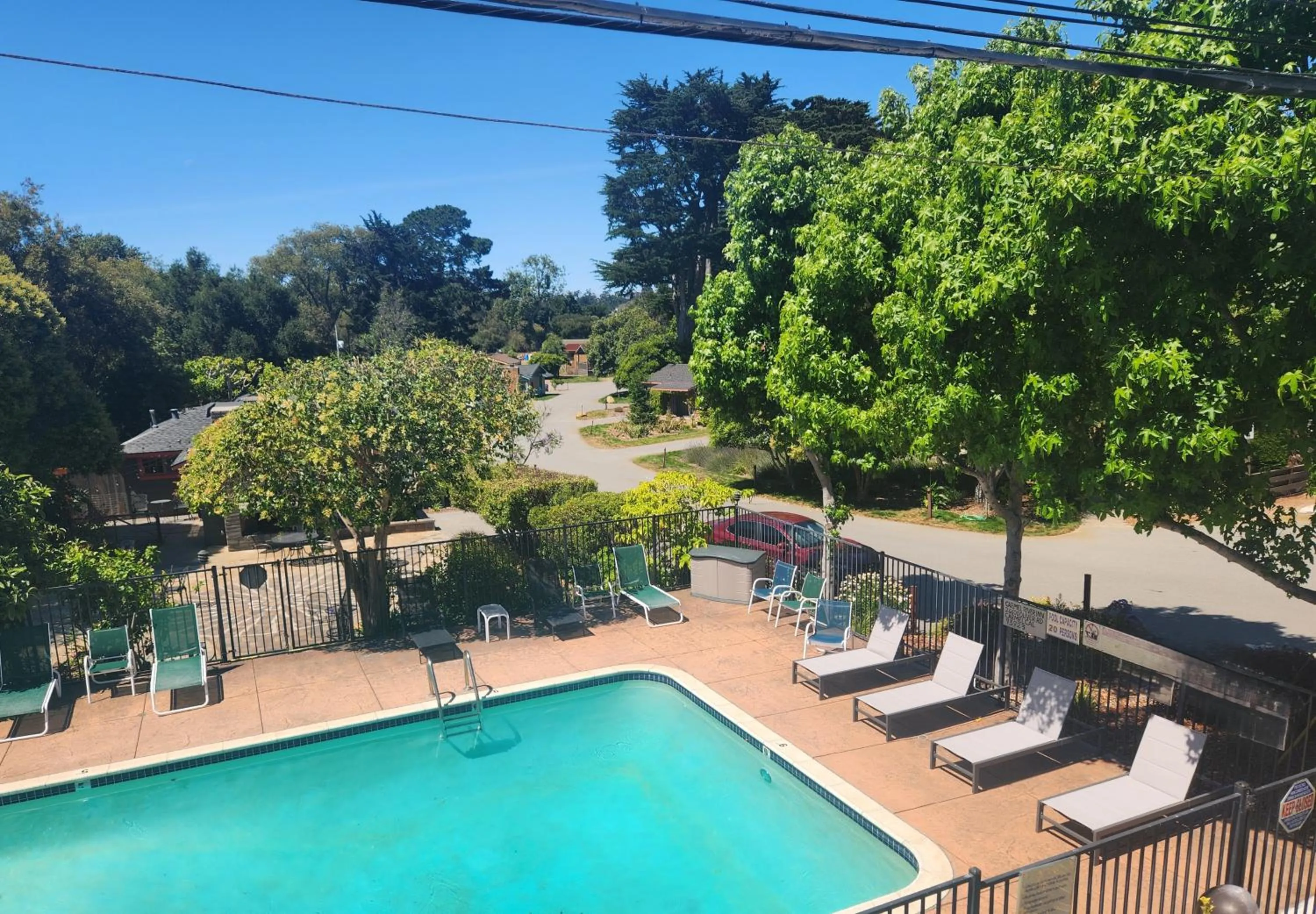 Pool view in Carmel River Inn & Cottages