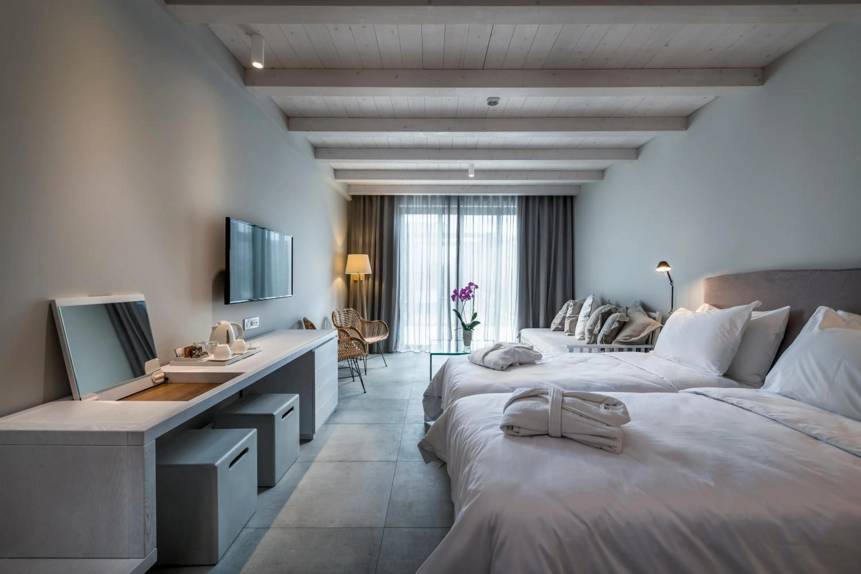 Photo of the whole room, Bed in Caravia Beach Hotel