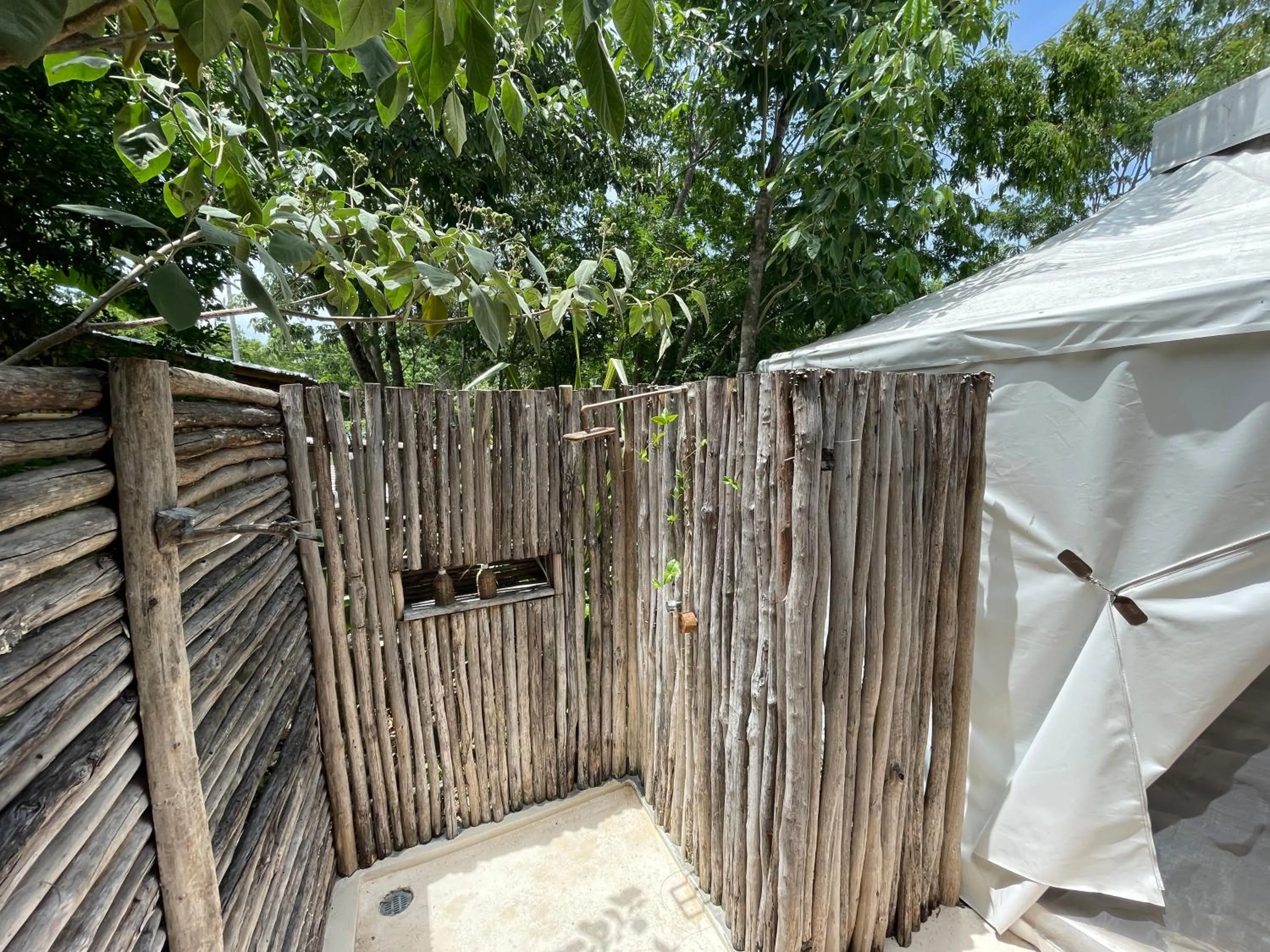 Shower in Huaya Camp
