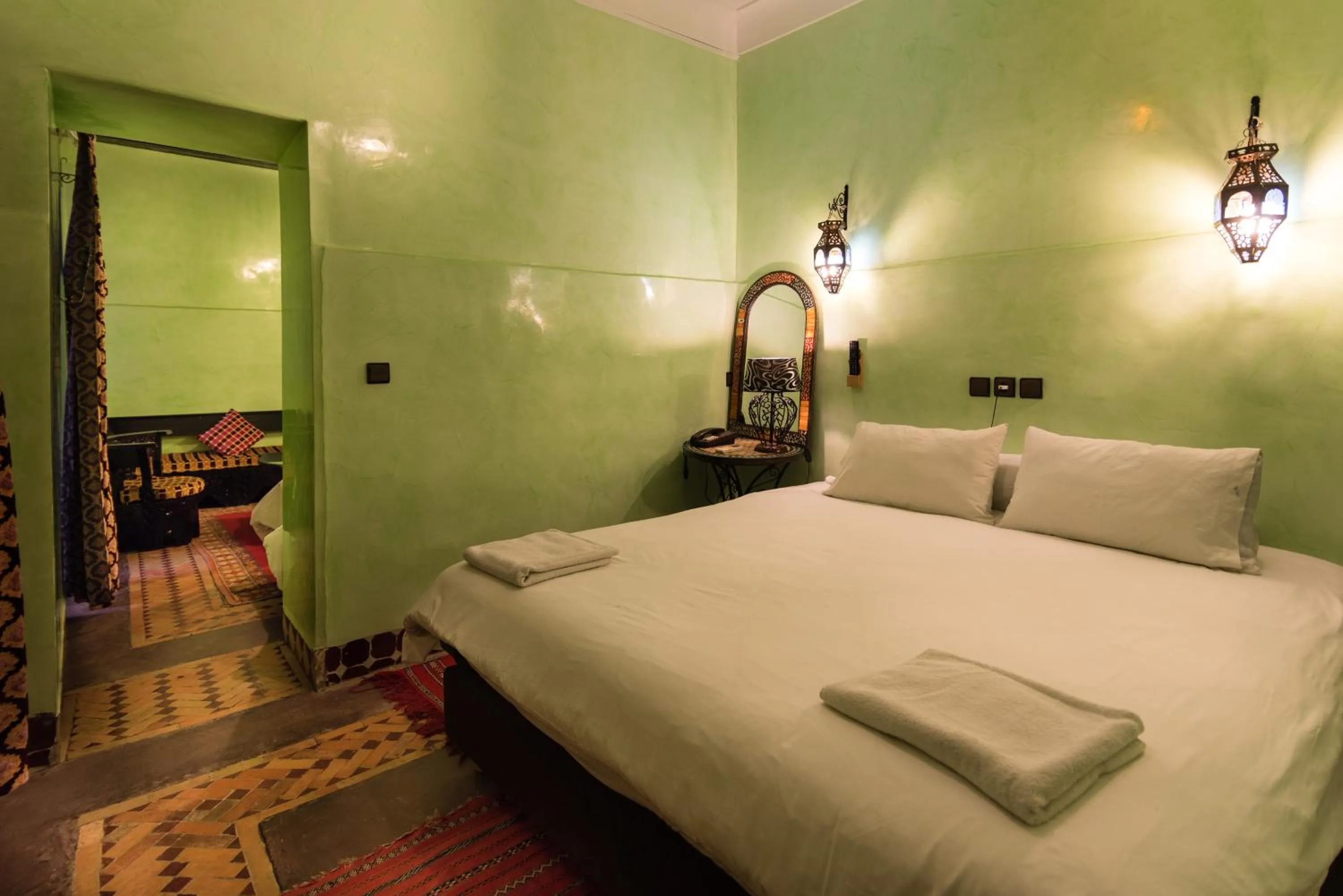 View (from property/room), Bed in Riad Omar