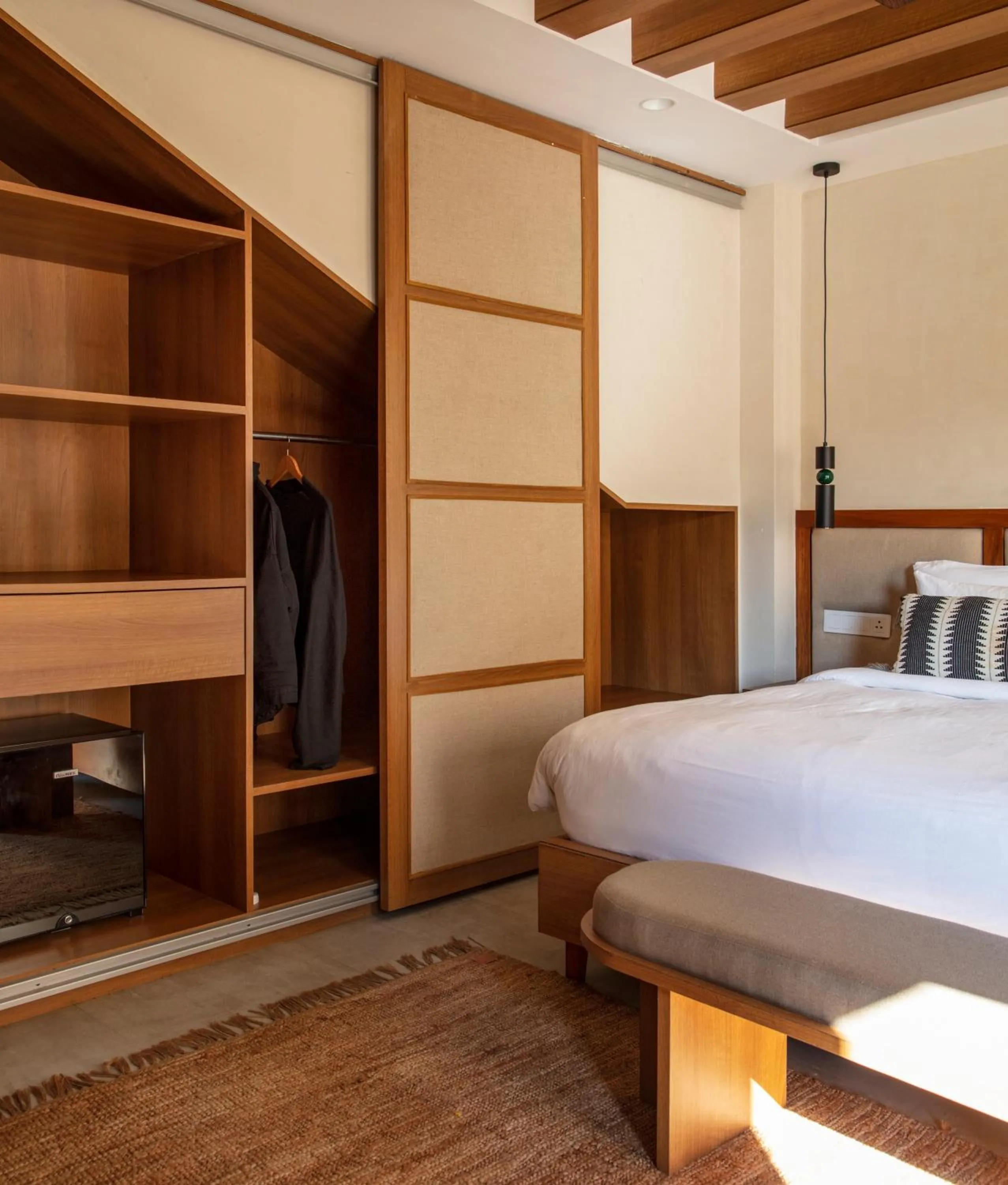 wardrobe, Bed in The Greenwood Resort, Guwahati