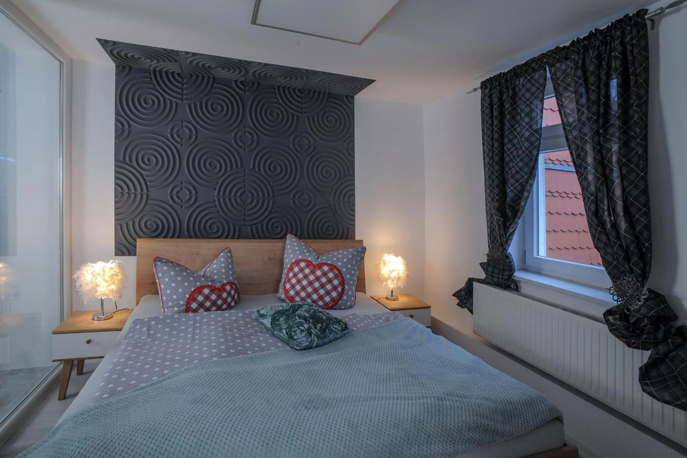 Bed in Designpension Traumschloss Hotel Garni