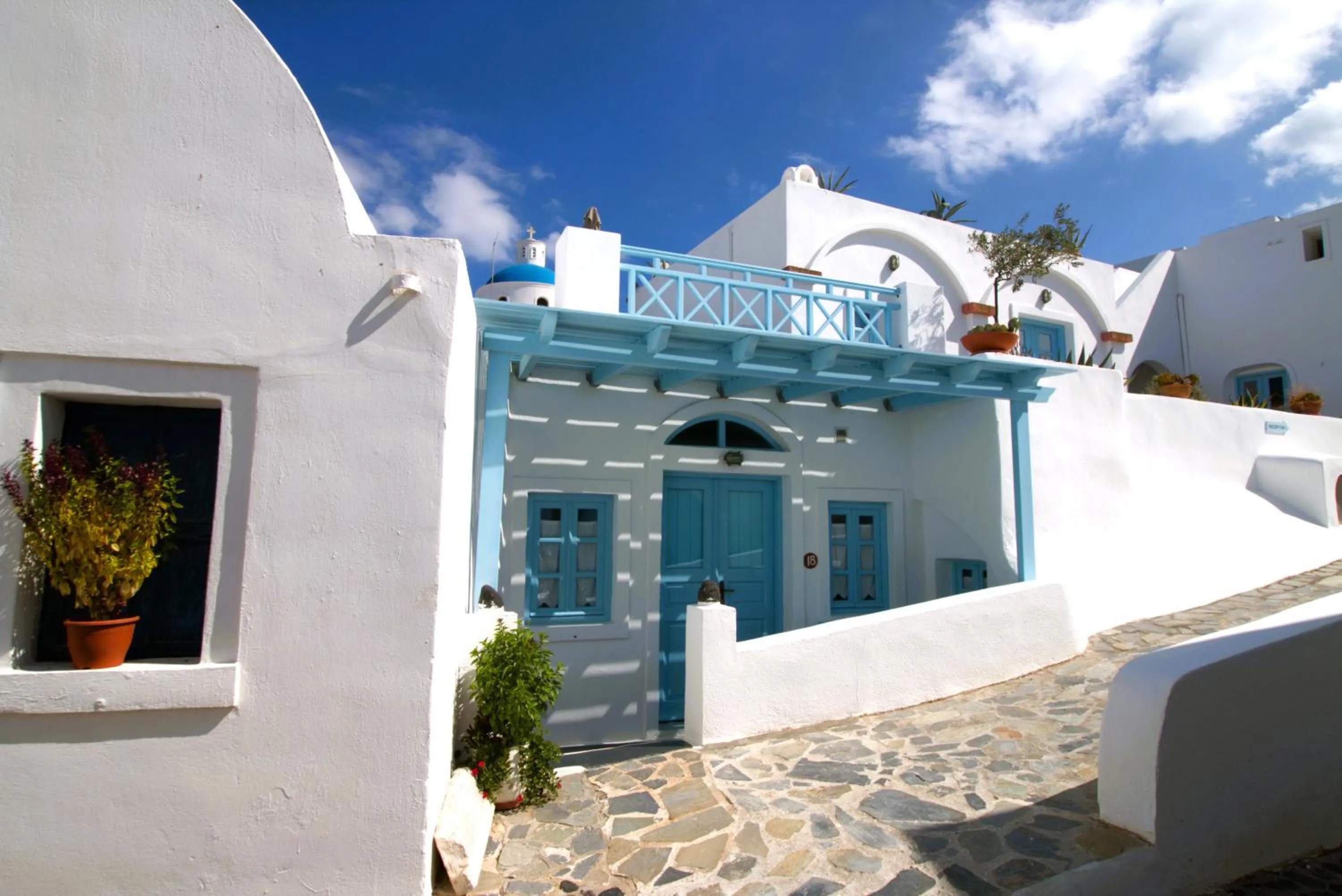 Balcony/Terrace in Aethrio Sunset Village - Oia