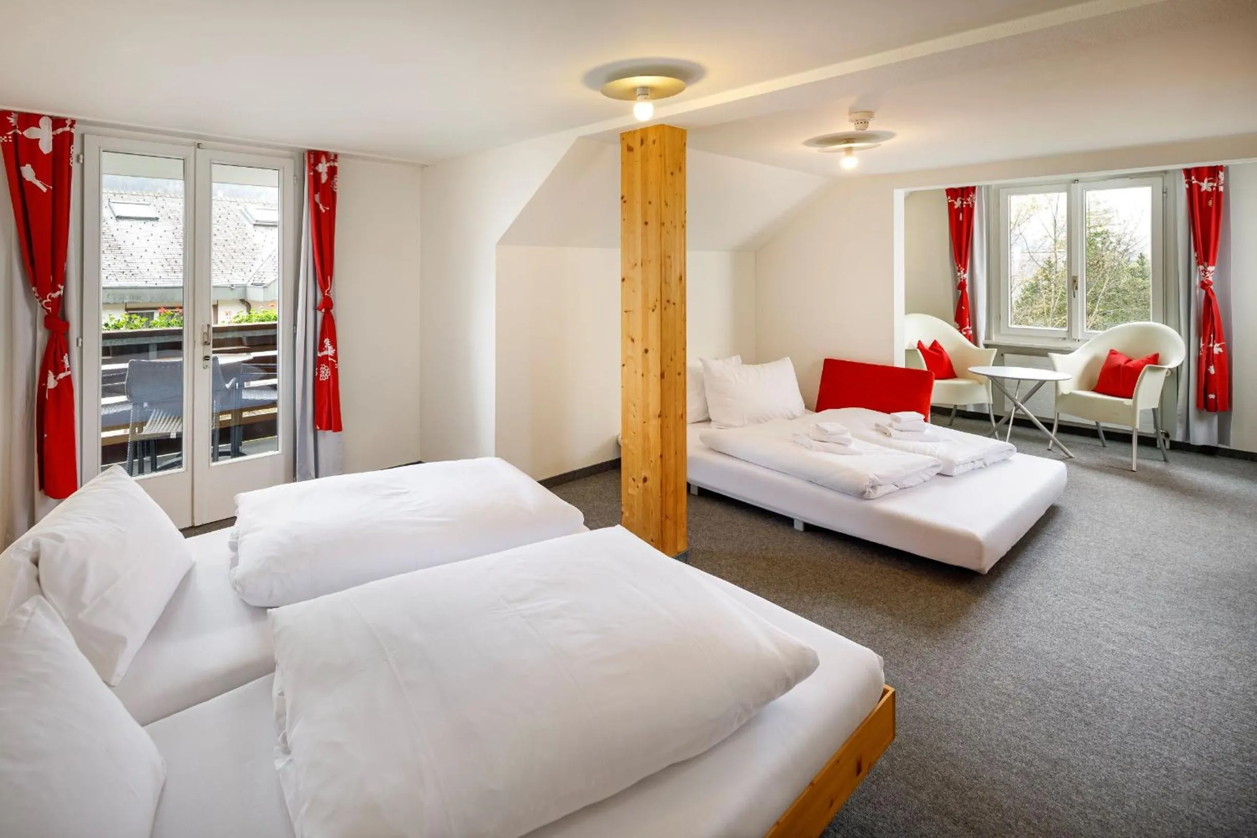 Photo of the whole room, Bed in Hirschen Guesthouse - Village Hotel