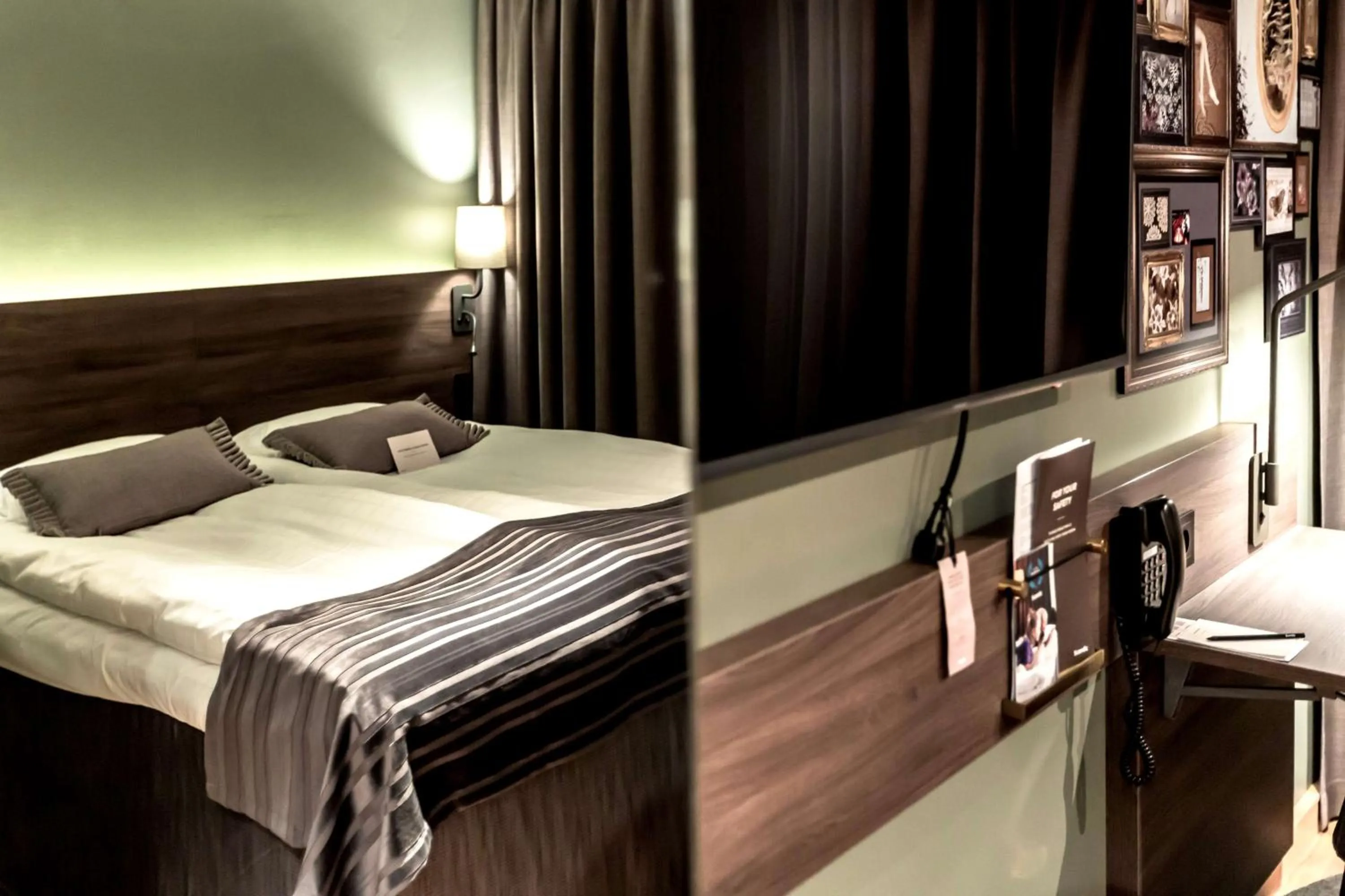 Bedroom, Bed in Scandic Uplandia