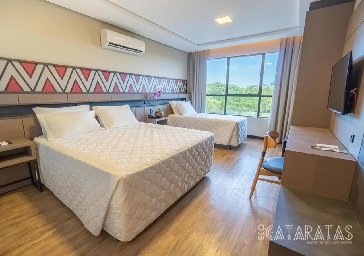 View (from property/room), Bed in Complexo Eco Cataratas Resort by SJ