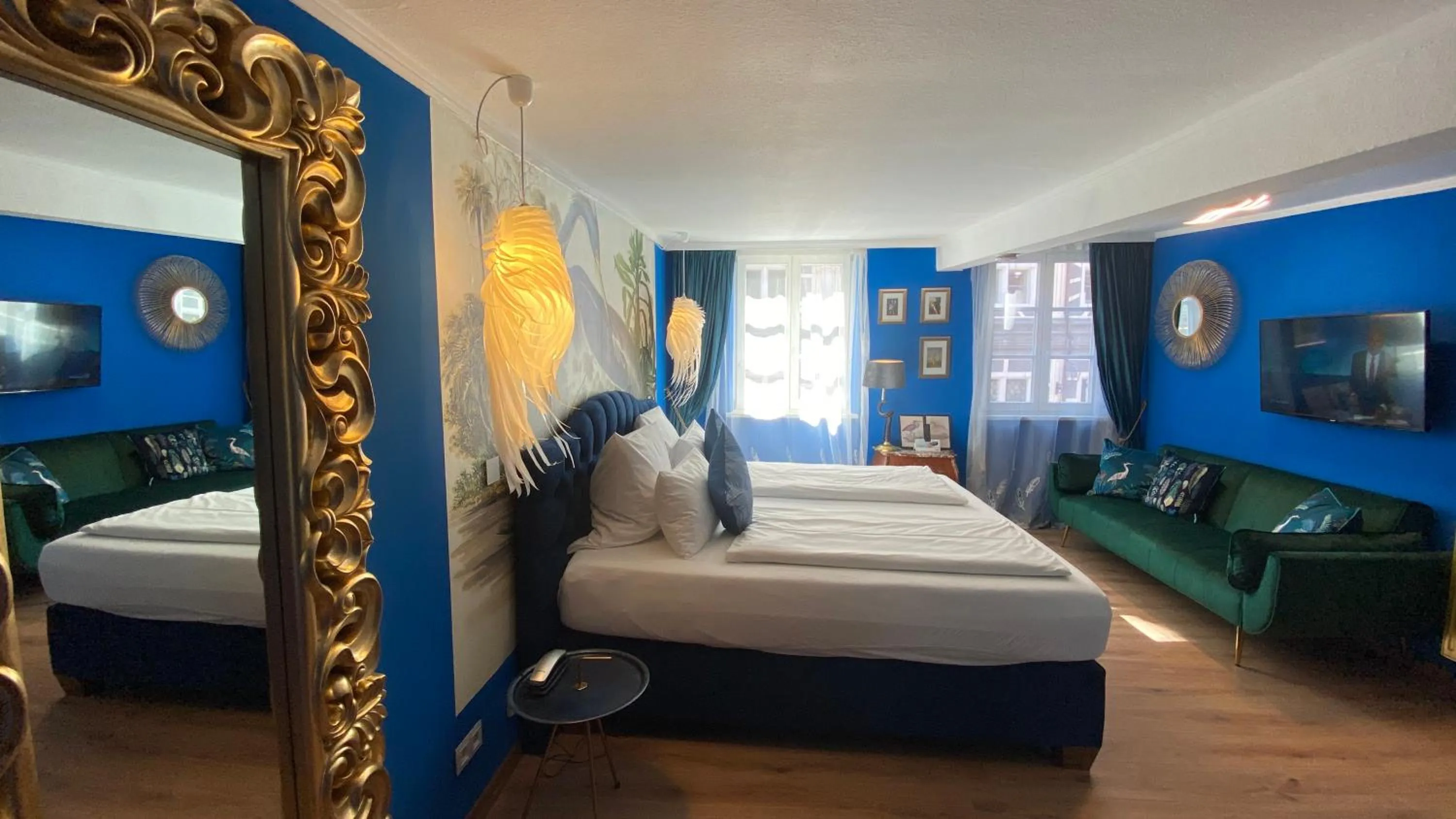 Bedroom, Bed in Boutique Hotel & Bio Wirtshaus Schwarzer Bock