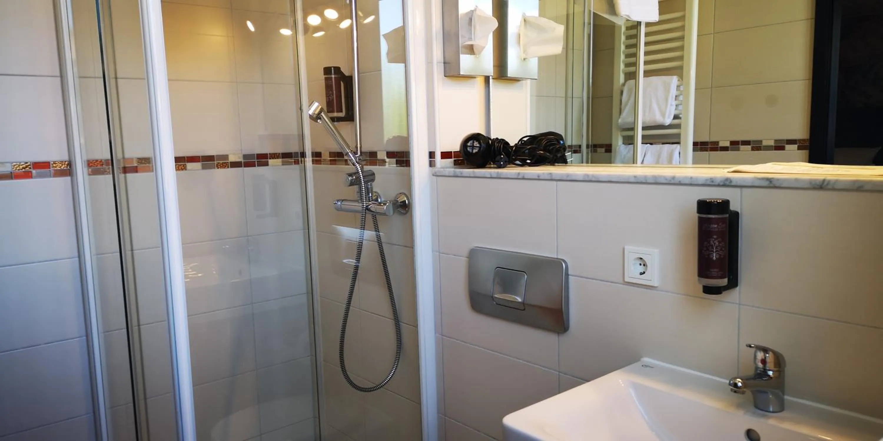 Shower in Boutique Hotel & Bio Wirtshaus Schwarzer Bock