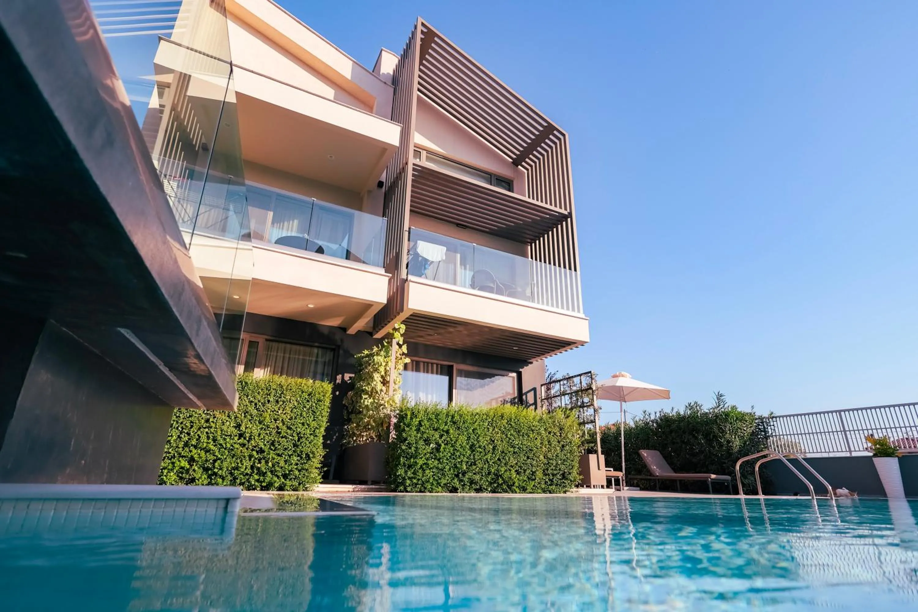 Pool view in Serenity Suites