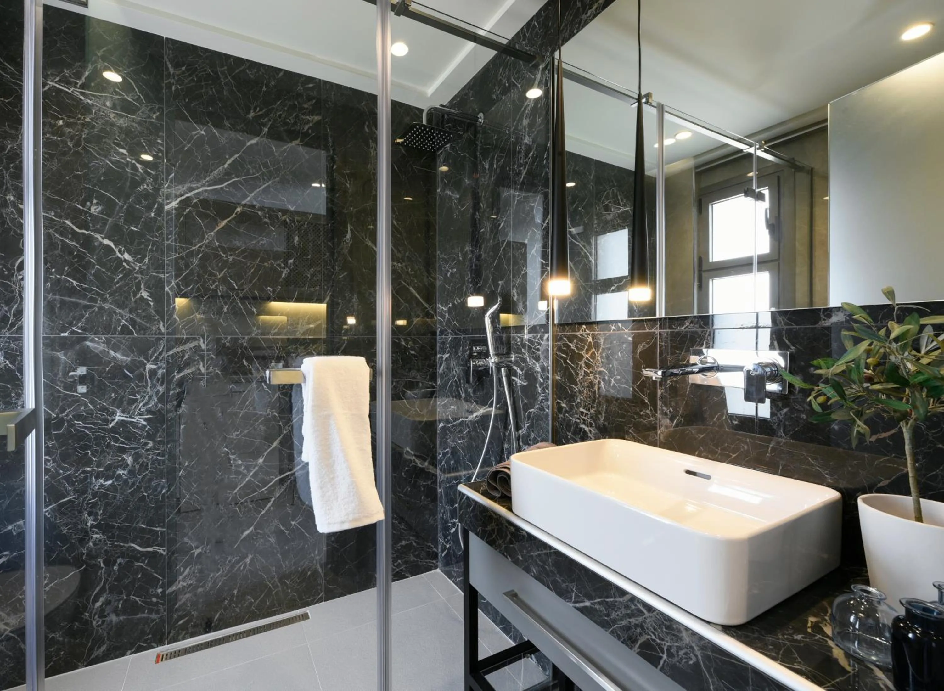 Shower in Serenity Suites