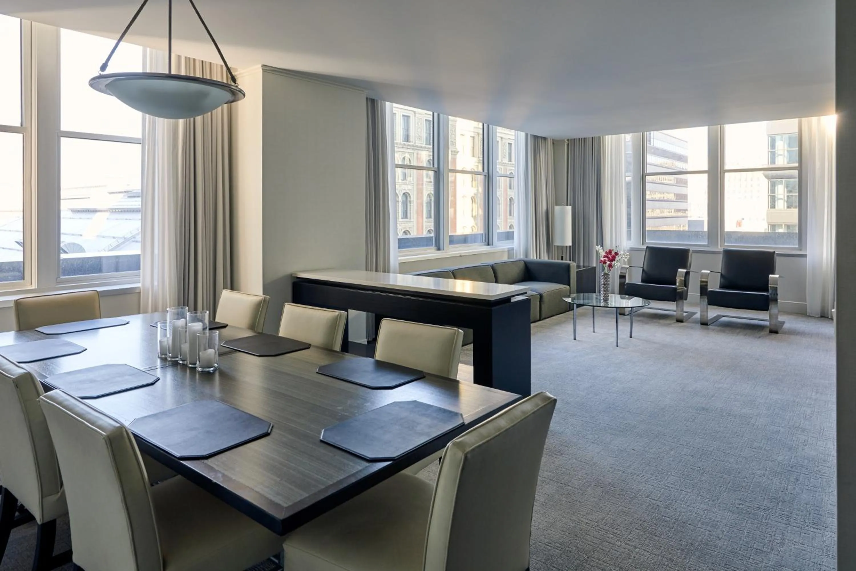 Seating area in Loews Philadelphia Hotel