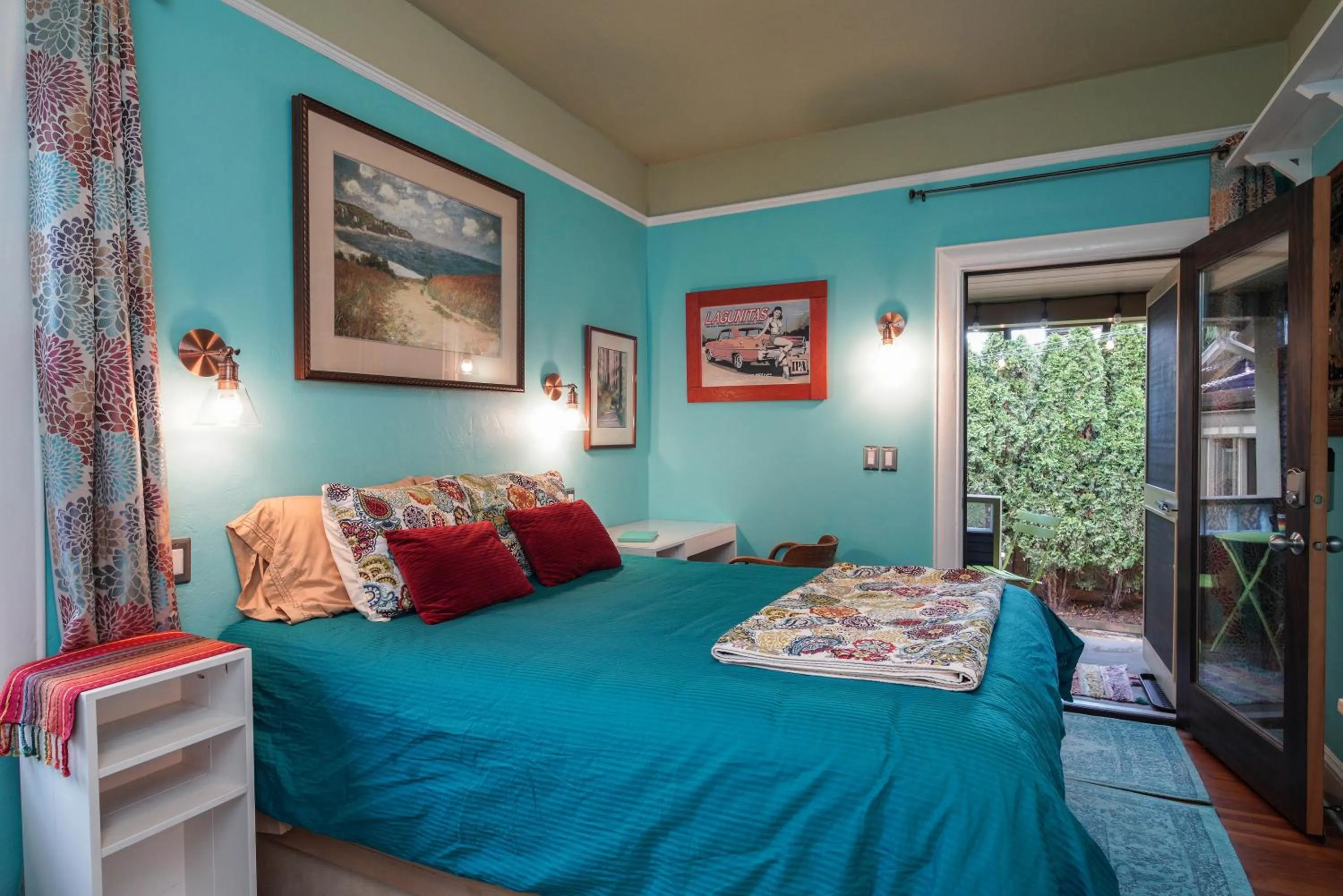 Bed in Secluded Patio Suite Right By All The Action