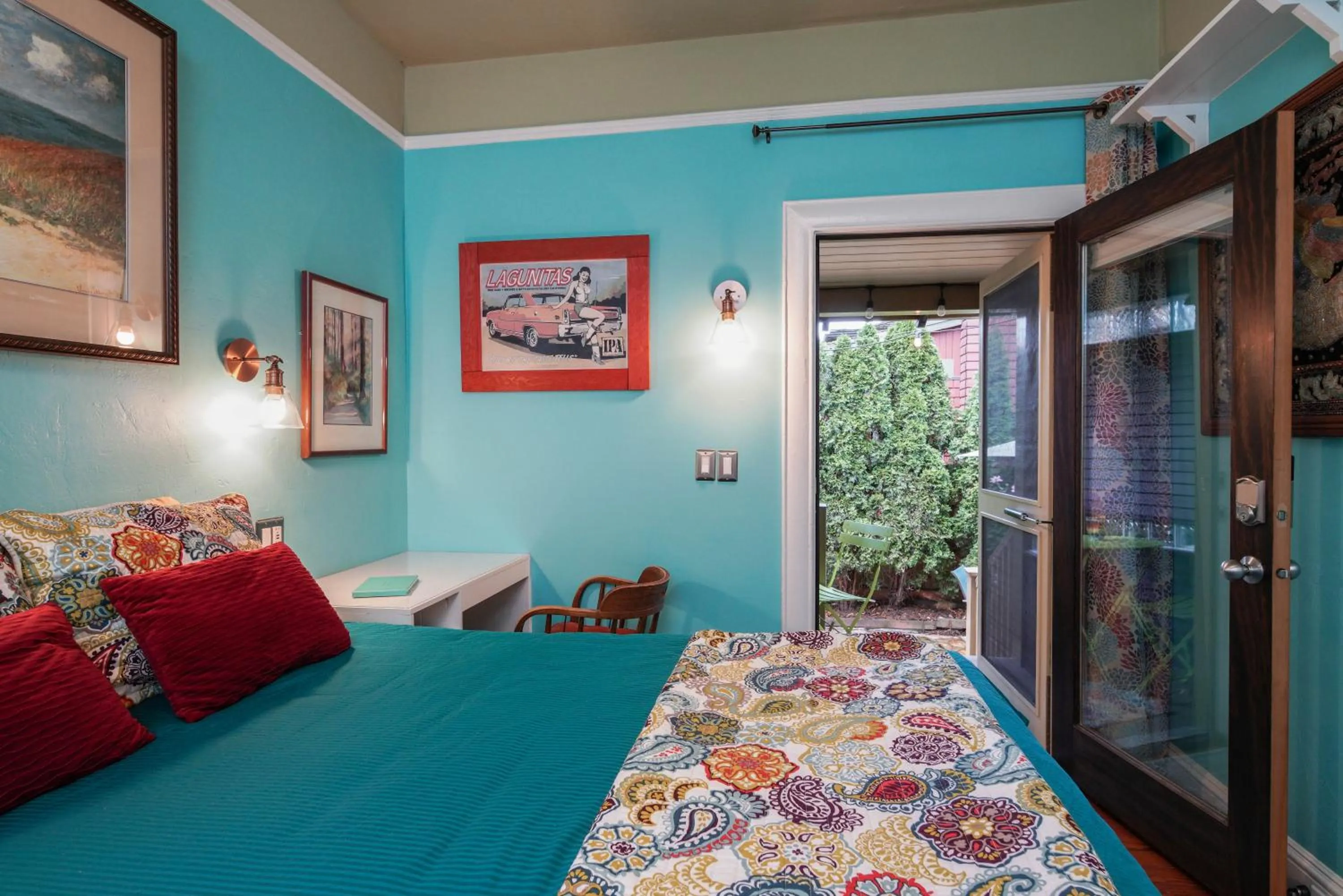 Bed in Secluded Patio Suite Right By All The Action