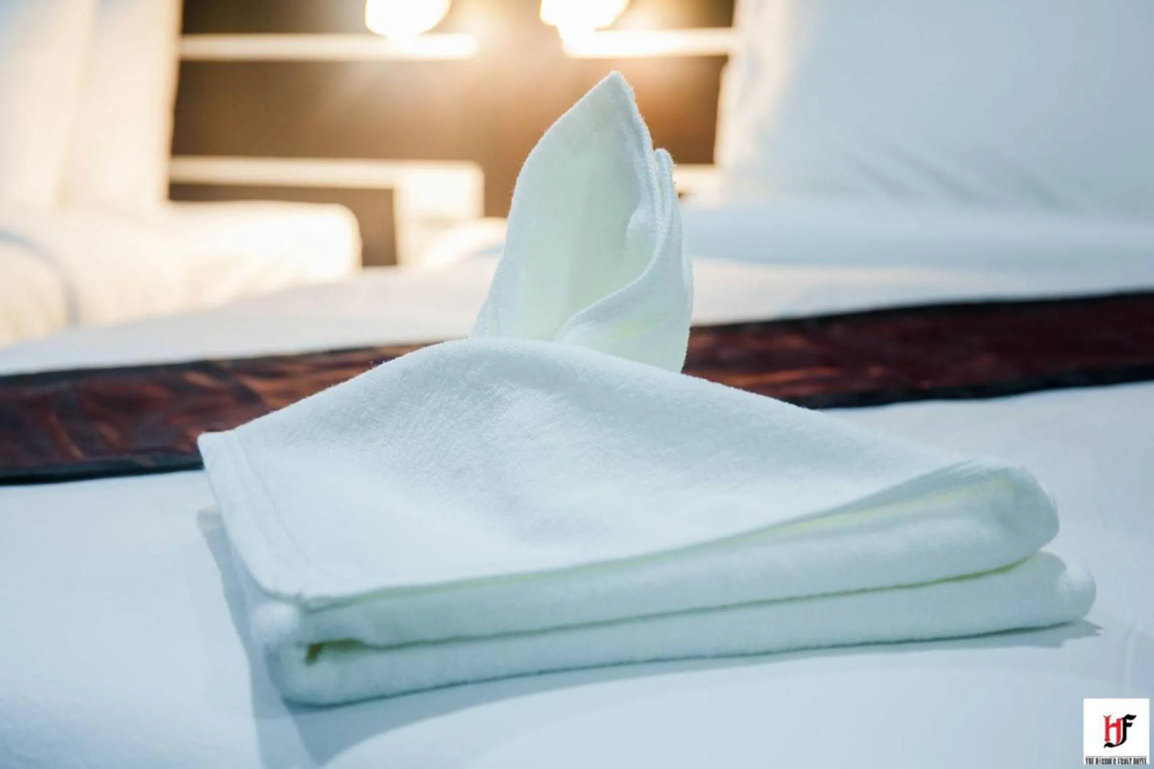 Decorative detail, Bed in The Harbour Front Hotel