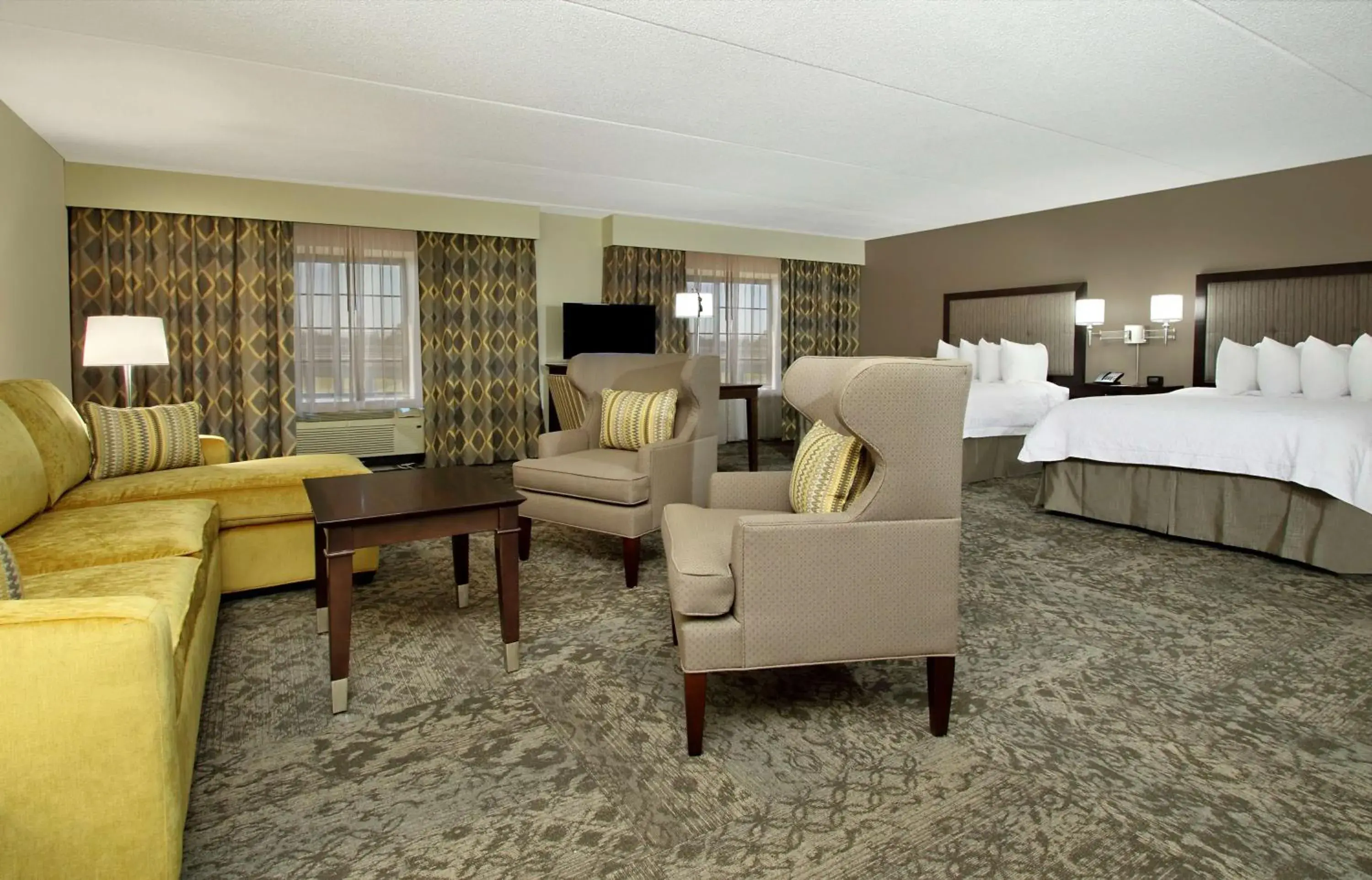 Studio Suite with Two Queen Beds and Sofa Bed - Non-Smoking in Hampton Inn & Suites By Hilton - Rockville Centre Studio Suite with Two Queen Beds and Sofa Bed - Non-Smoking in Hampton Inn & Suites By Hilton - Rockville Centre