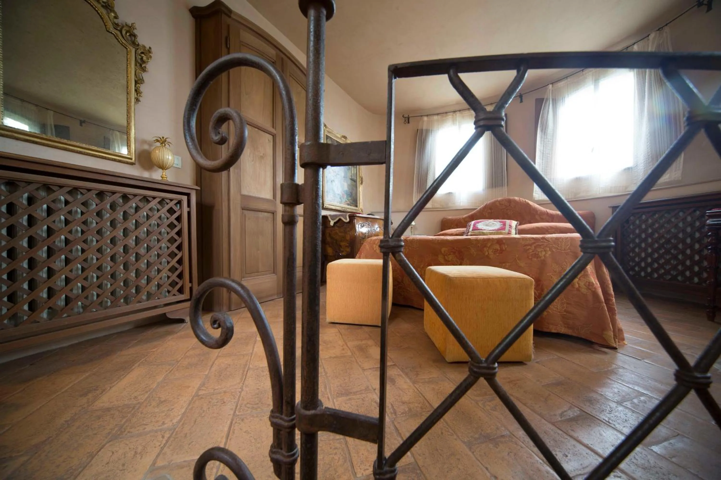 Decorative detail, Bed in Hotel Castello Di Vigoleno