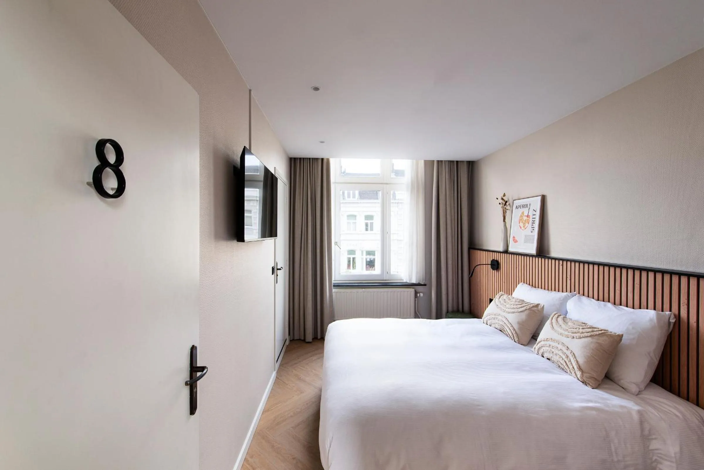 Bedroom, Bed in Stadsherberg de Poshoorn