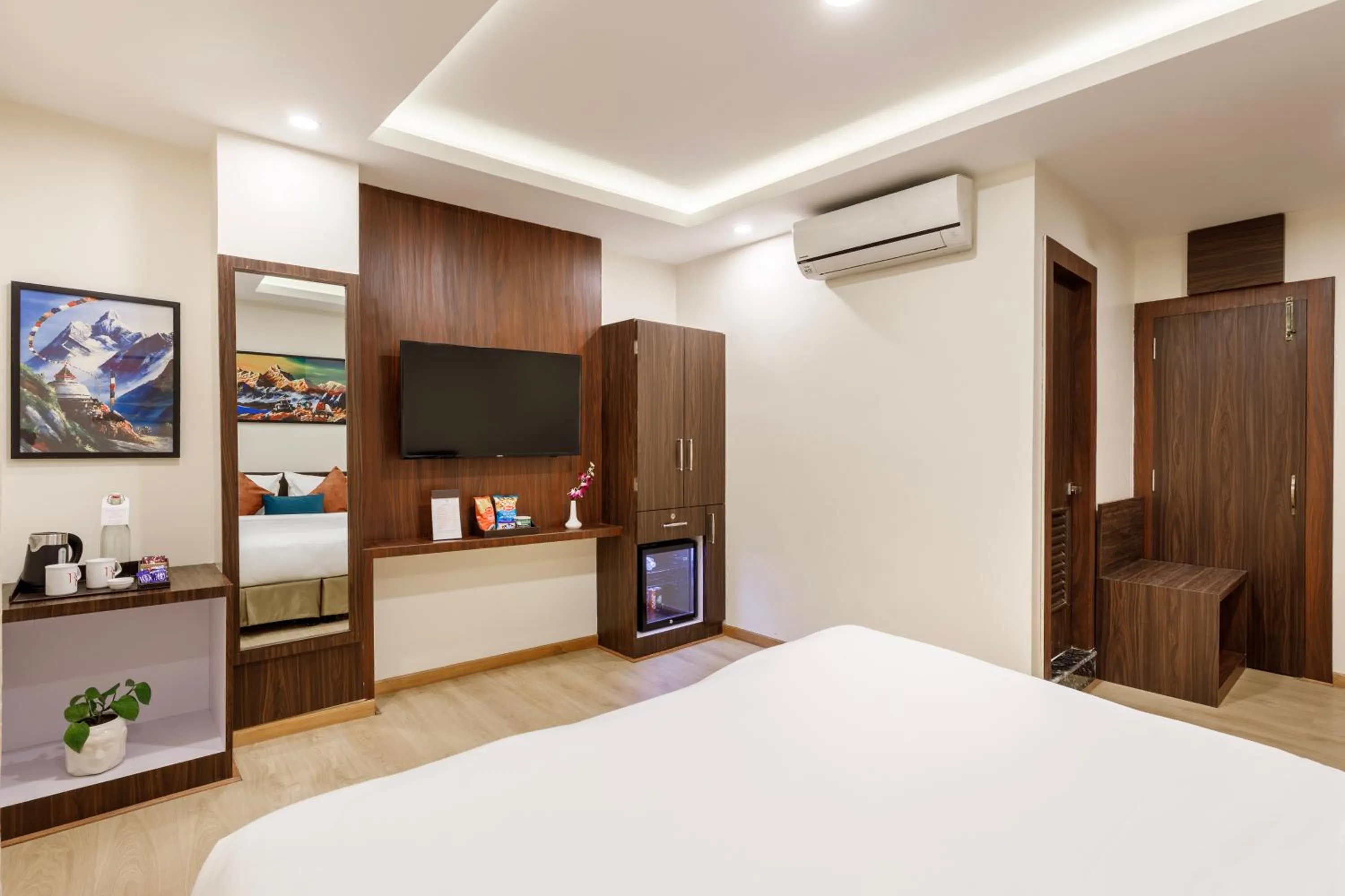 View (from property/room), Bed in Regenta Place Sabrina Kathmandu Nepal