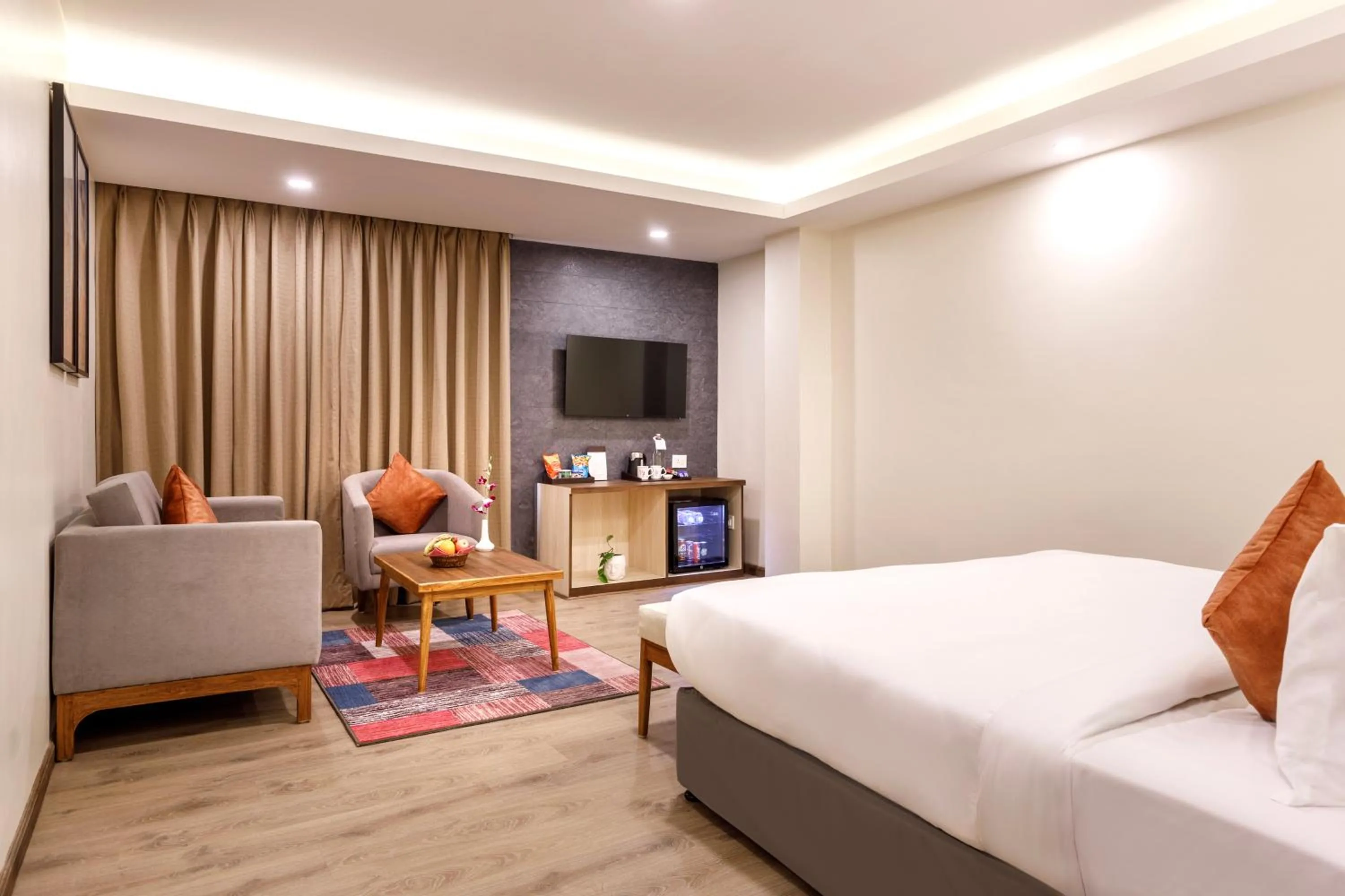 View (from property/room), Bed in Regenta Place Sabrina Kathmandu Nepal