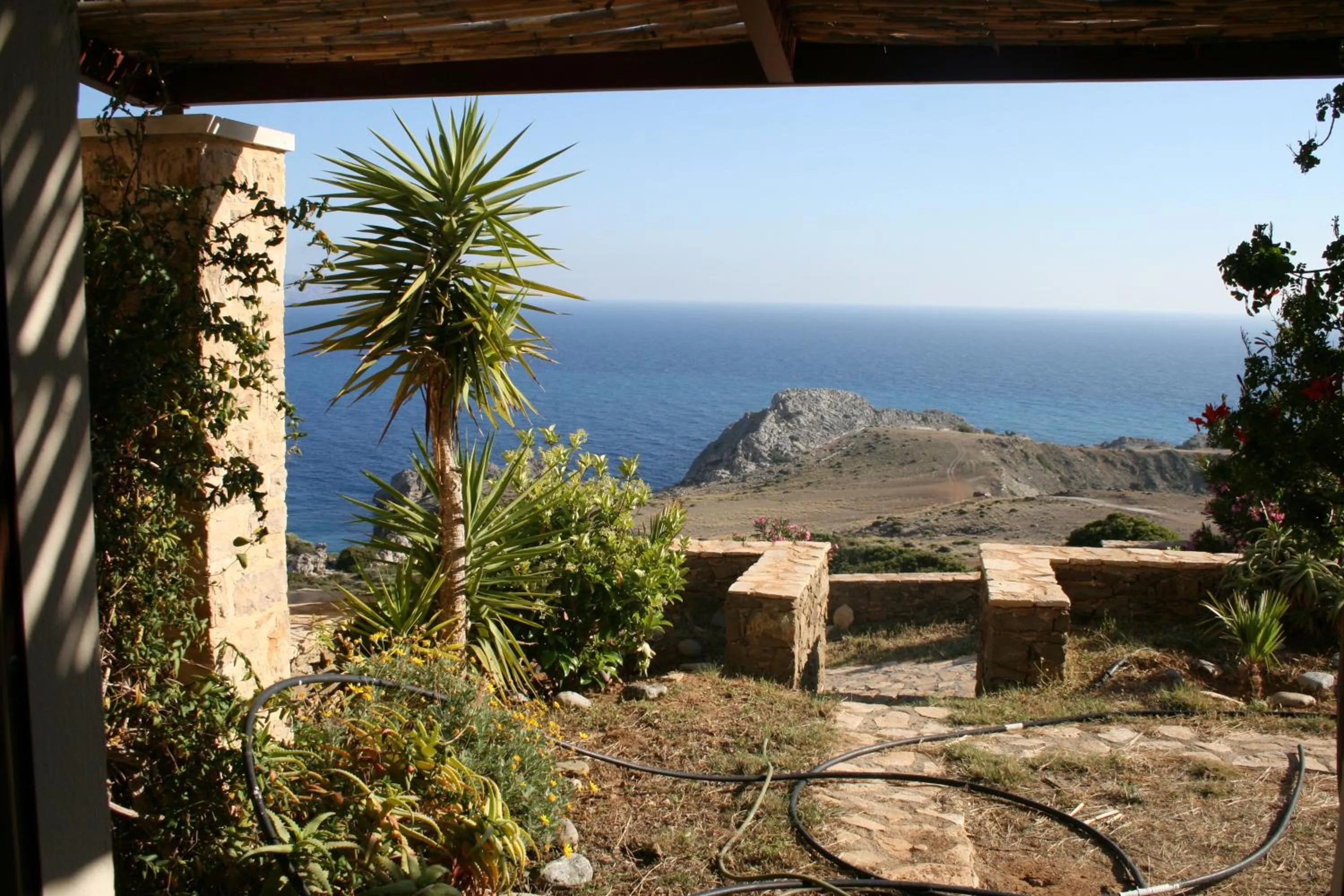 Patio in Kavos Melissa Studios