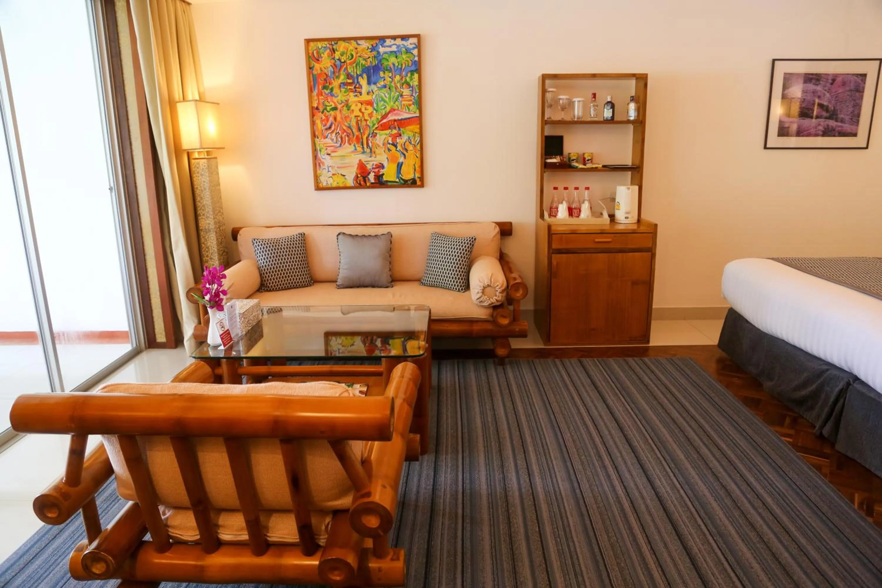 Seating area, Bed in Mom Tri's Villa Royale - SHA Plus