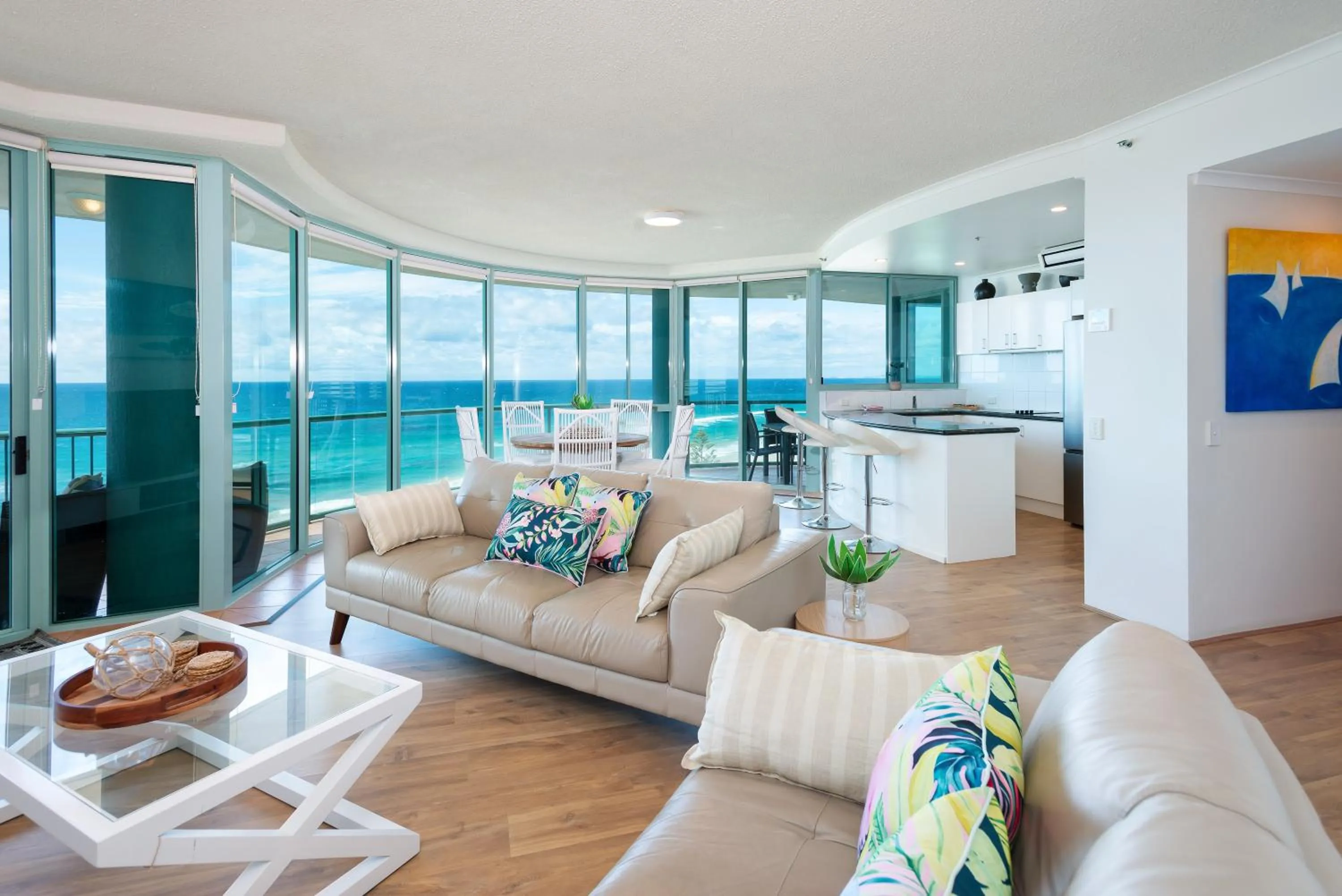 Living room in The Waterford on Main Beach