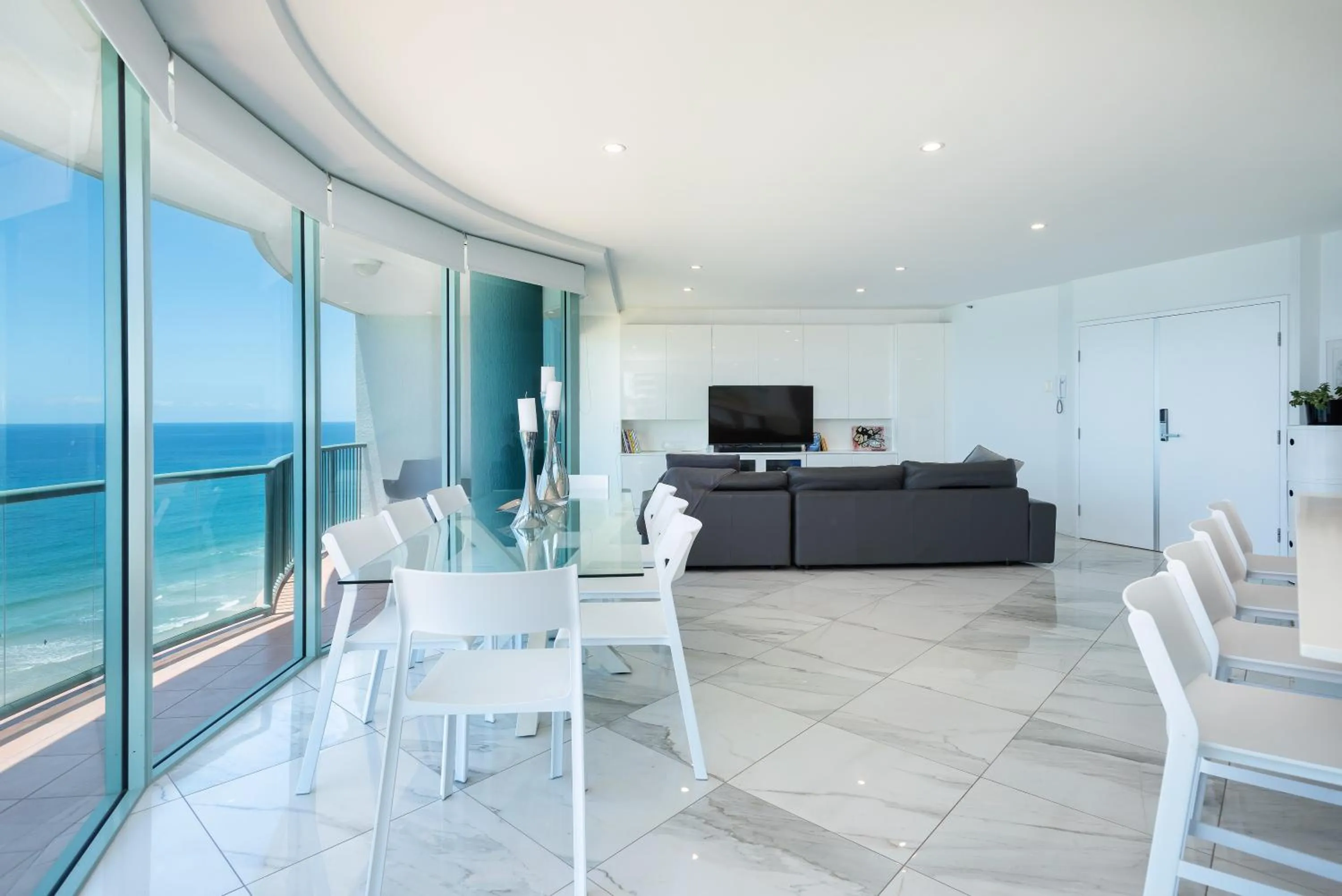 Living room in The Waterford on Main Beach