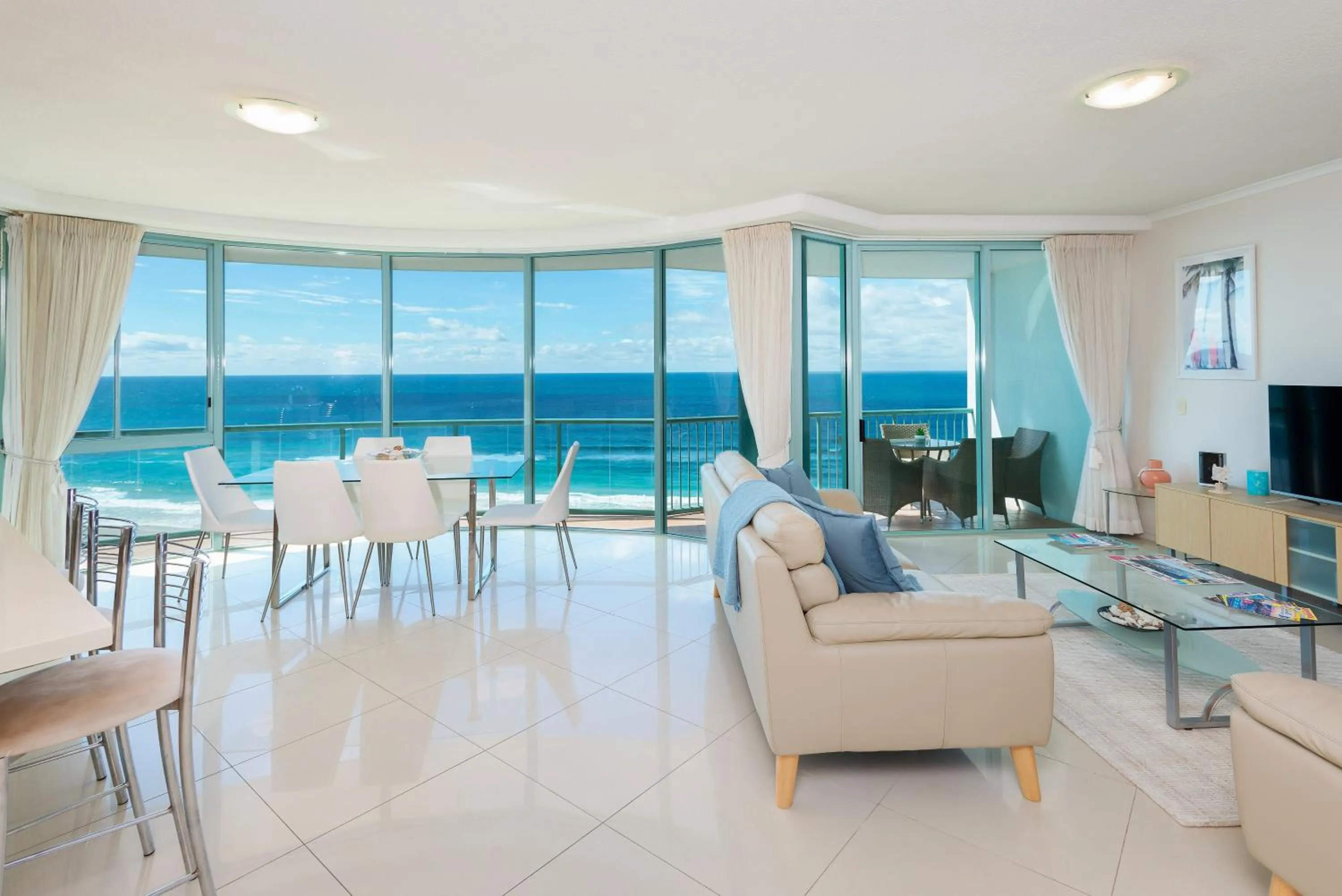 Living room in The Waterford on Main Beach