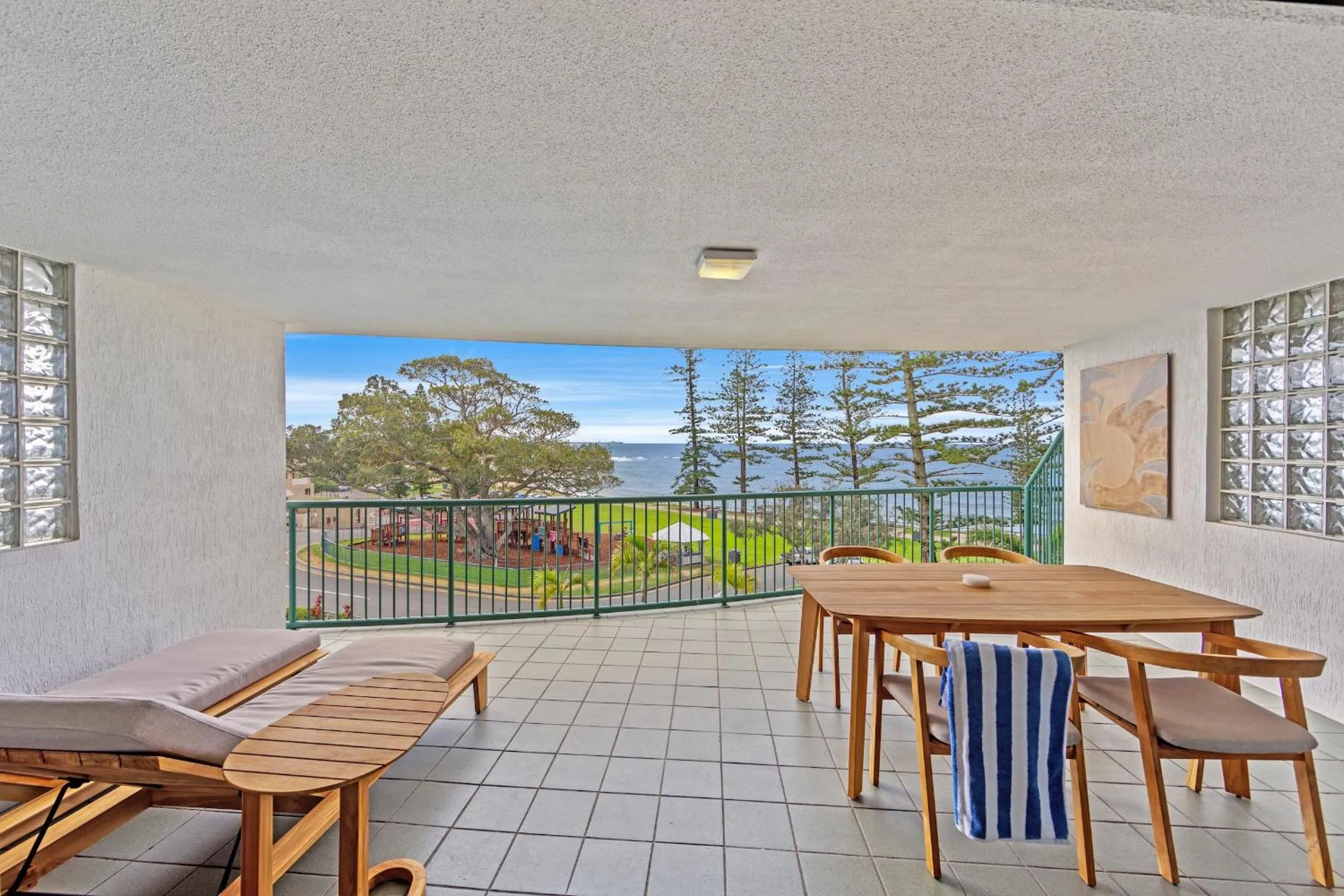 Balcony/Terrace in The Norfolks on Moffat Beach