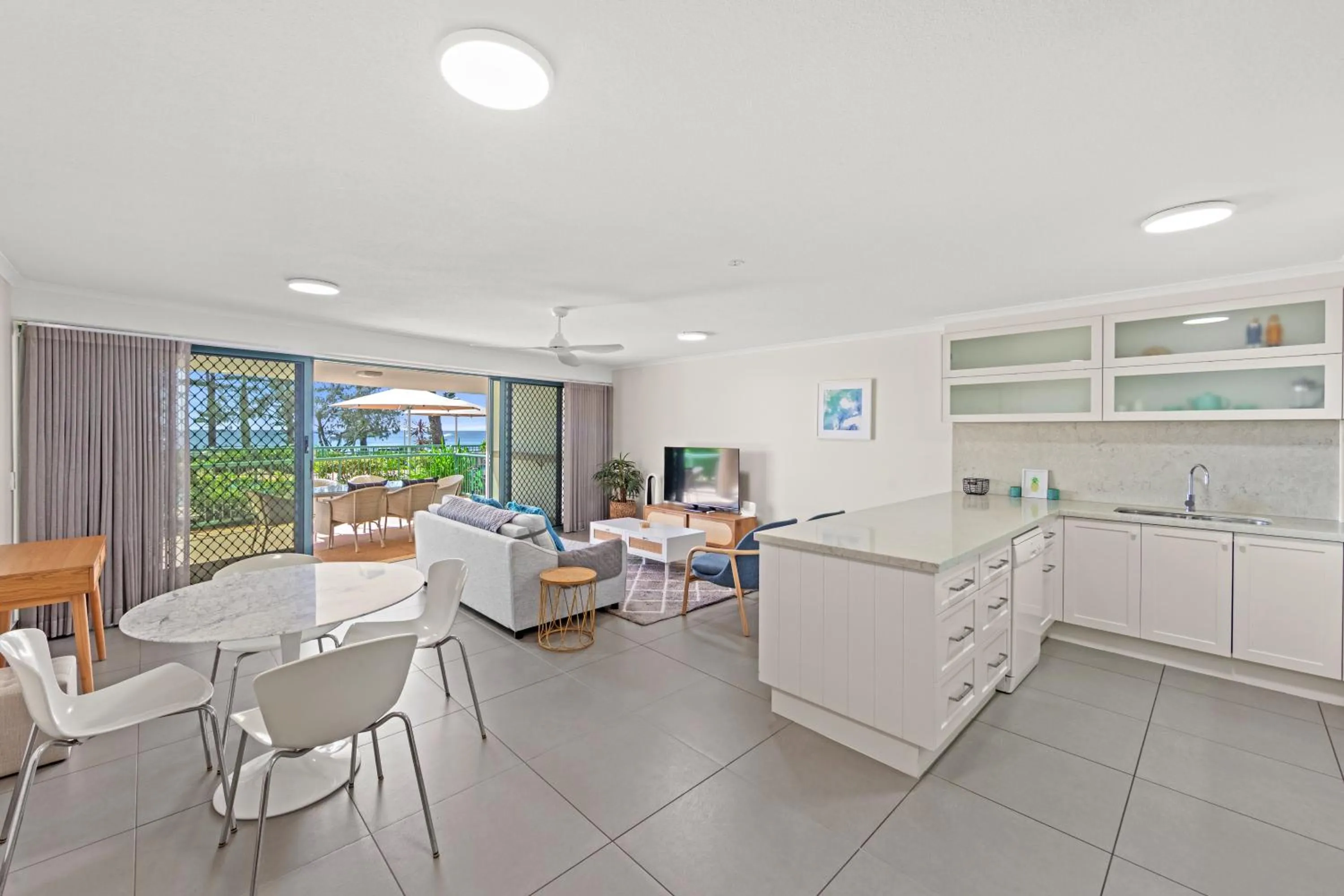 Living room in The Norfolks on Moffat Beach