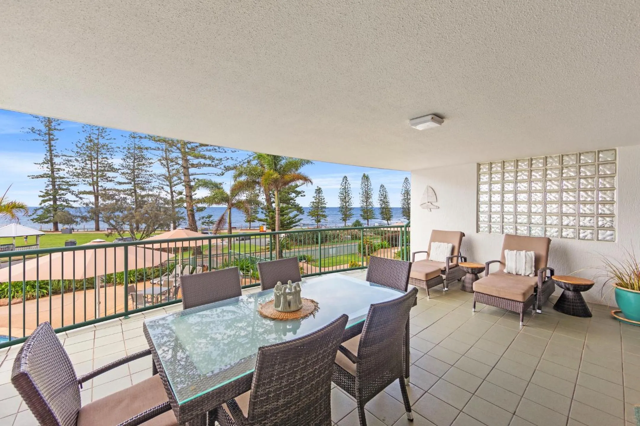 Balcony/Terrace in The Norfolks on Moffat Beach