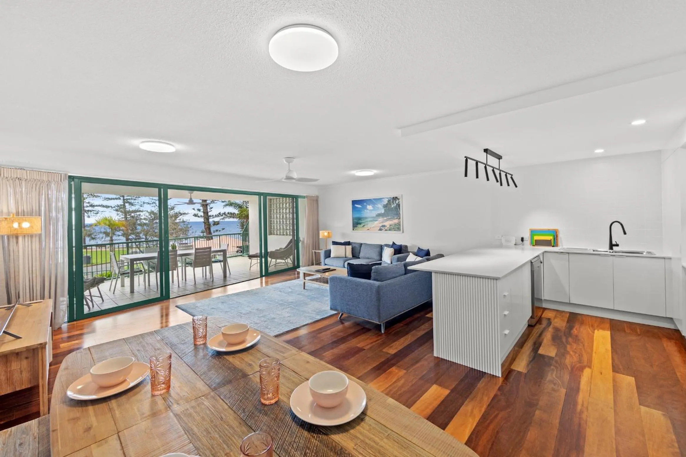 Living room in The Norfolks on Moffat Beach