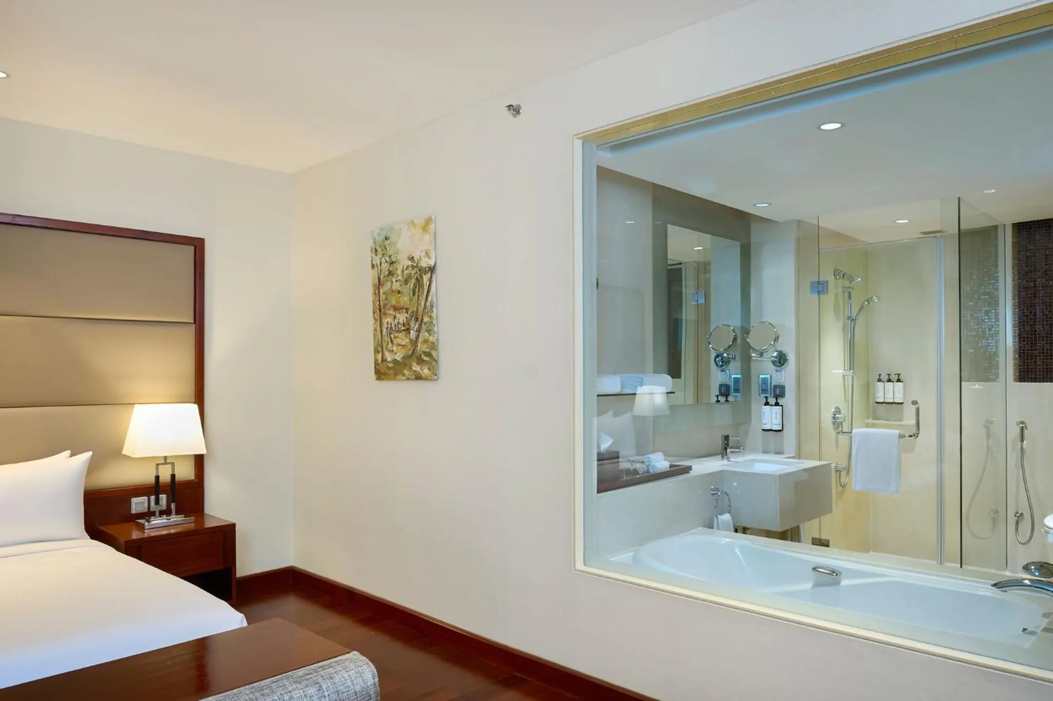 Bathroom, Bed in Crowne Plaza Kochi by IHG
