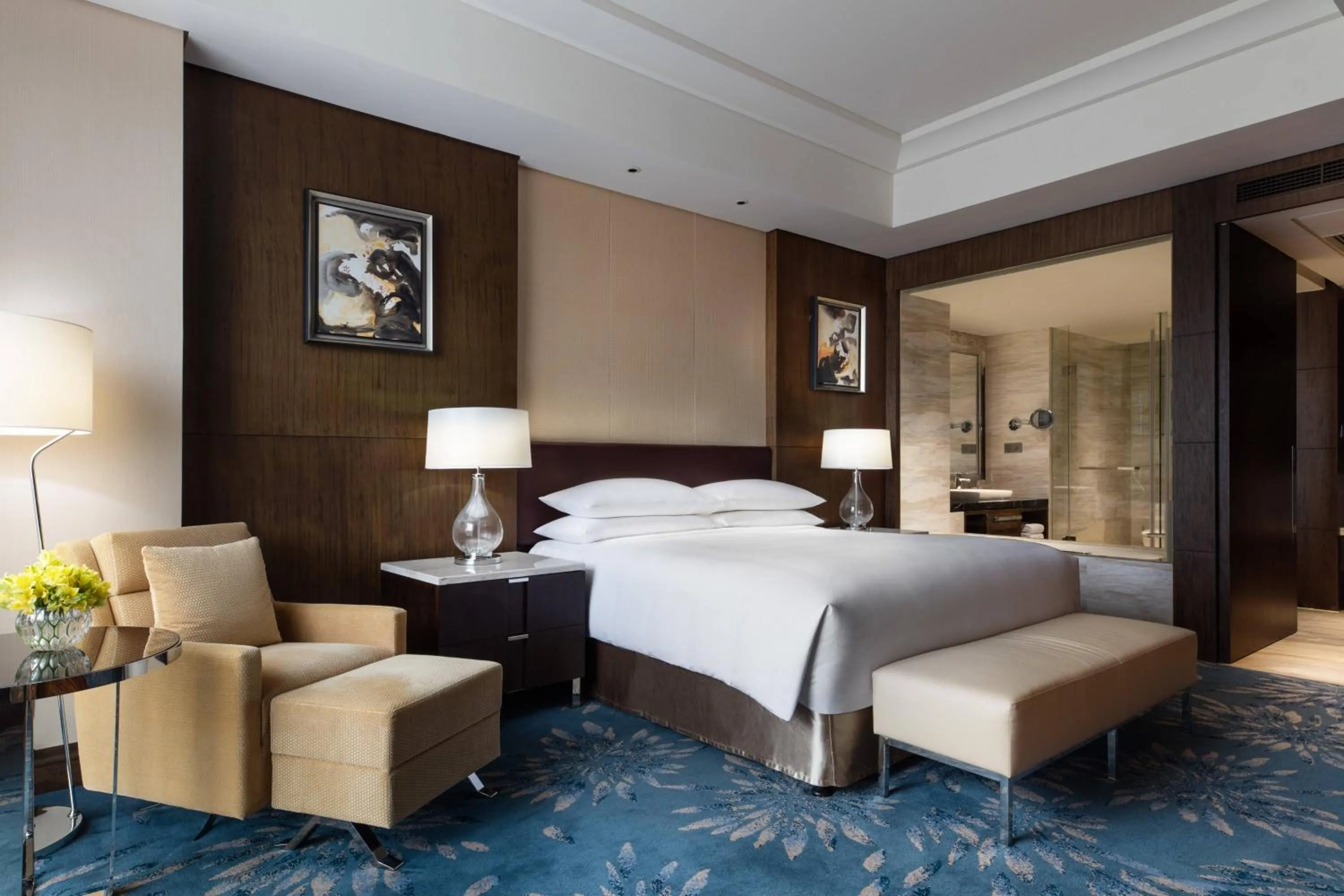 Bedroom, Bed in Shanghai Marriott Hotel Pudong East - Only a 20 minute drive from Disney