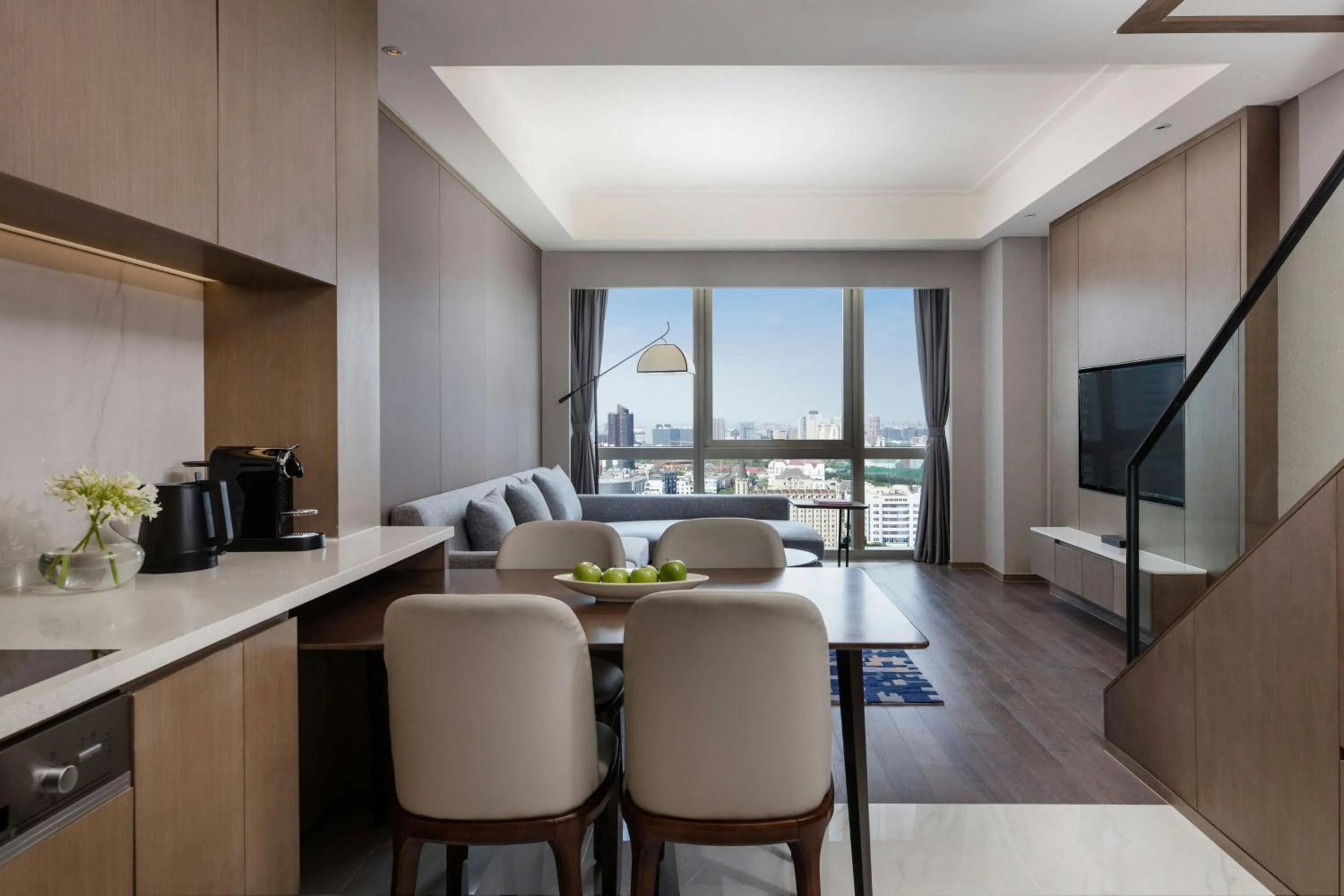 Living room in Shanghai Marriott Hotel Pudong East - Only a 20 minute drive from Disney