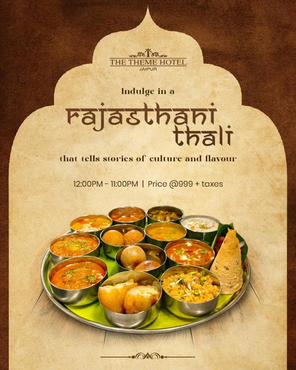 Food in The Theme, Jaipur